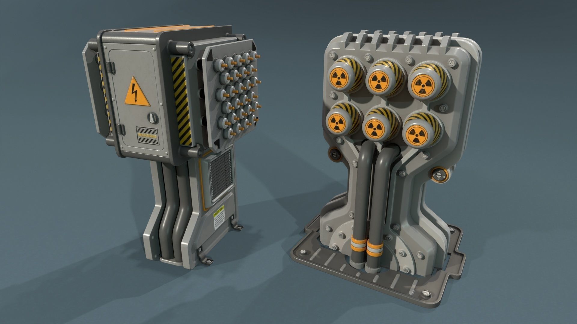 Industrial Units - 20 pieces Low-poly 3D model_21