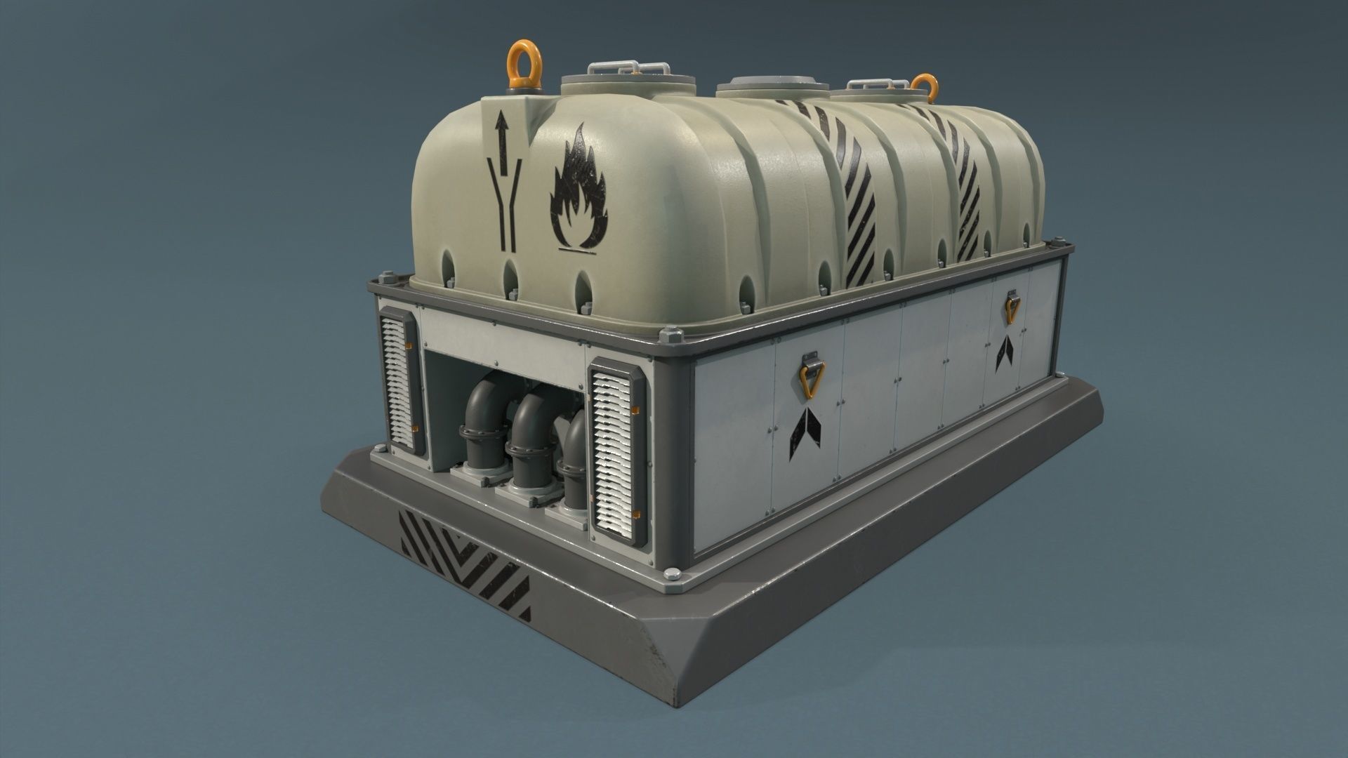 Industrial Units - 20 pieces Low-poly 3D model_14