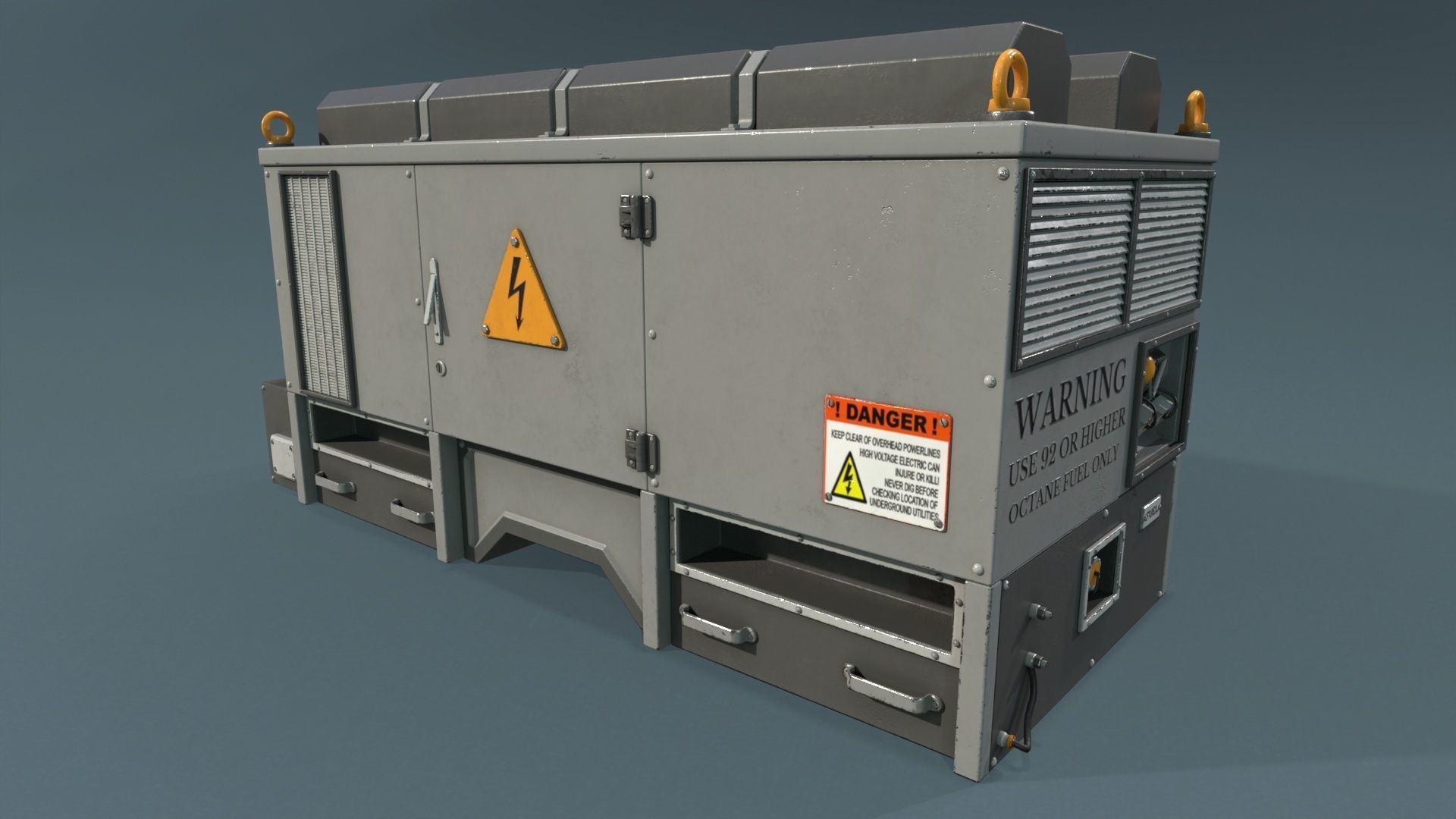 Industrial Units - 20 pieces Low-poly 3D model_5