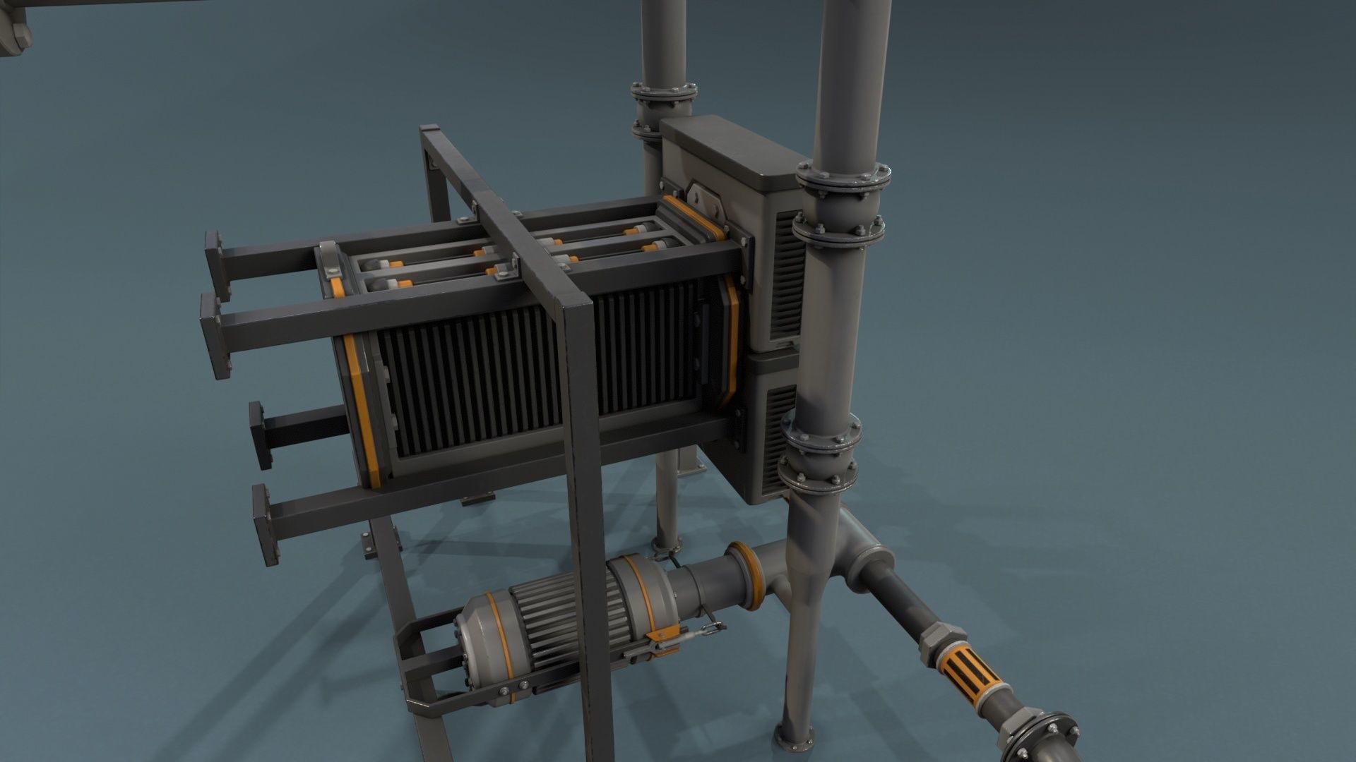 Industrial Units - 20 pieces Low-poly 3D model_34