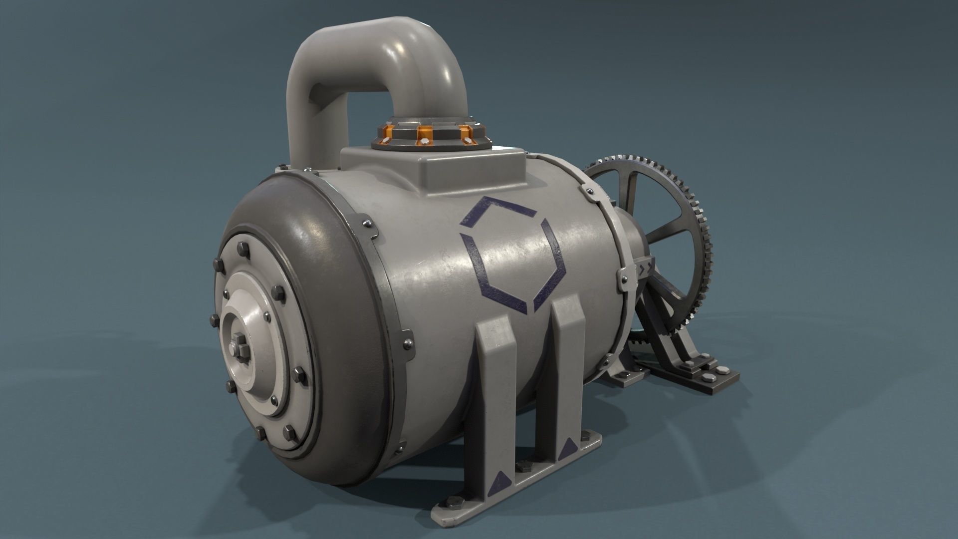 Industrial Units - 20 pieces Low-poly 3D model_25