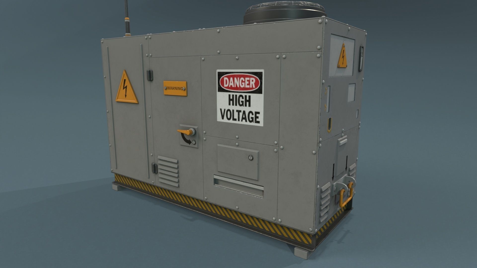 Industrial Units - 20 pieces Low-poly 3D model_44