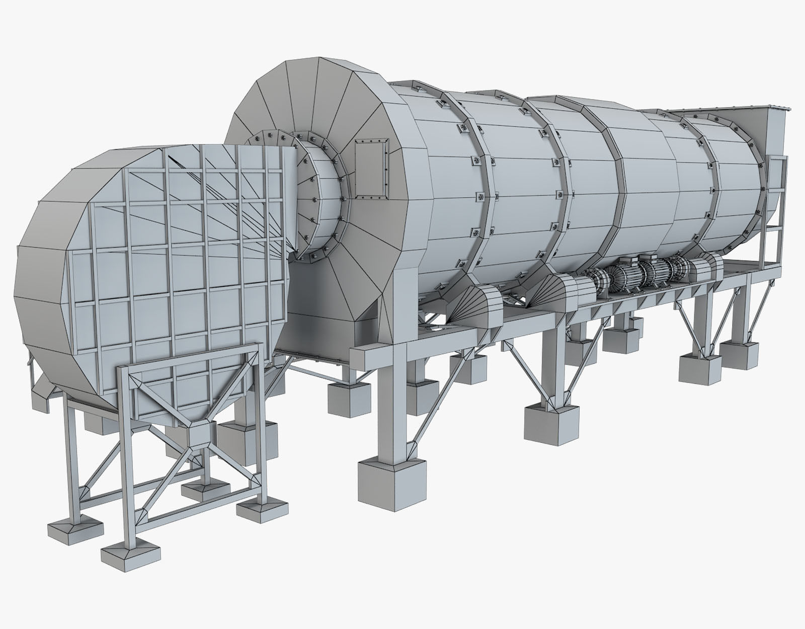 Asphalt Plant Dryer Machine 3D model_7