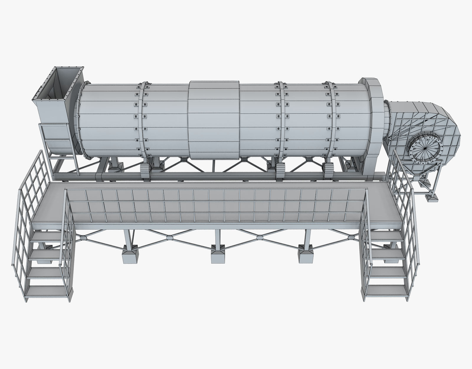 Asphalt Plant Dryer Machine 3D model_15
