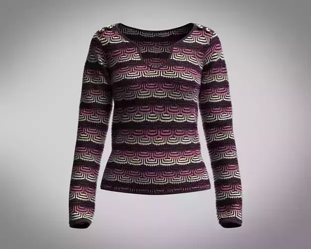 Ladies Jacquard knit Tops