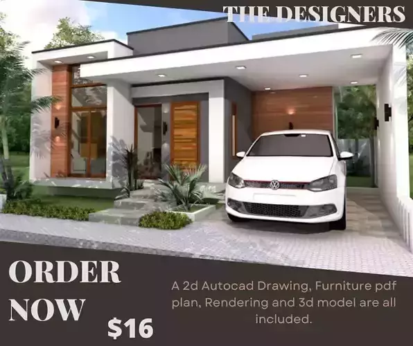 Modern House Plan Single Story House Open Concept Home