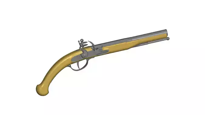 Flintlock pistol 3D model