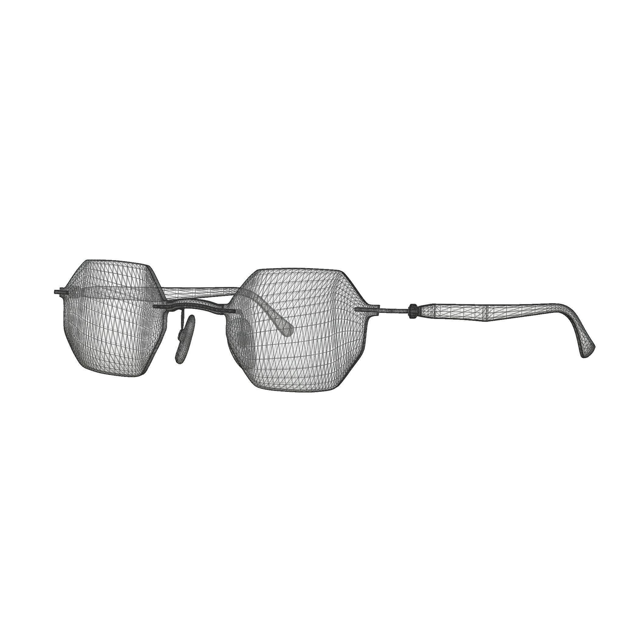 Ray-Ban - RB8061 003 Sunglasses Low-poly 3D model_4