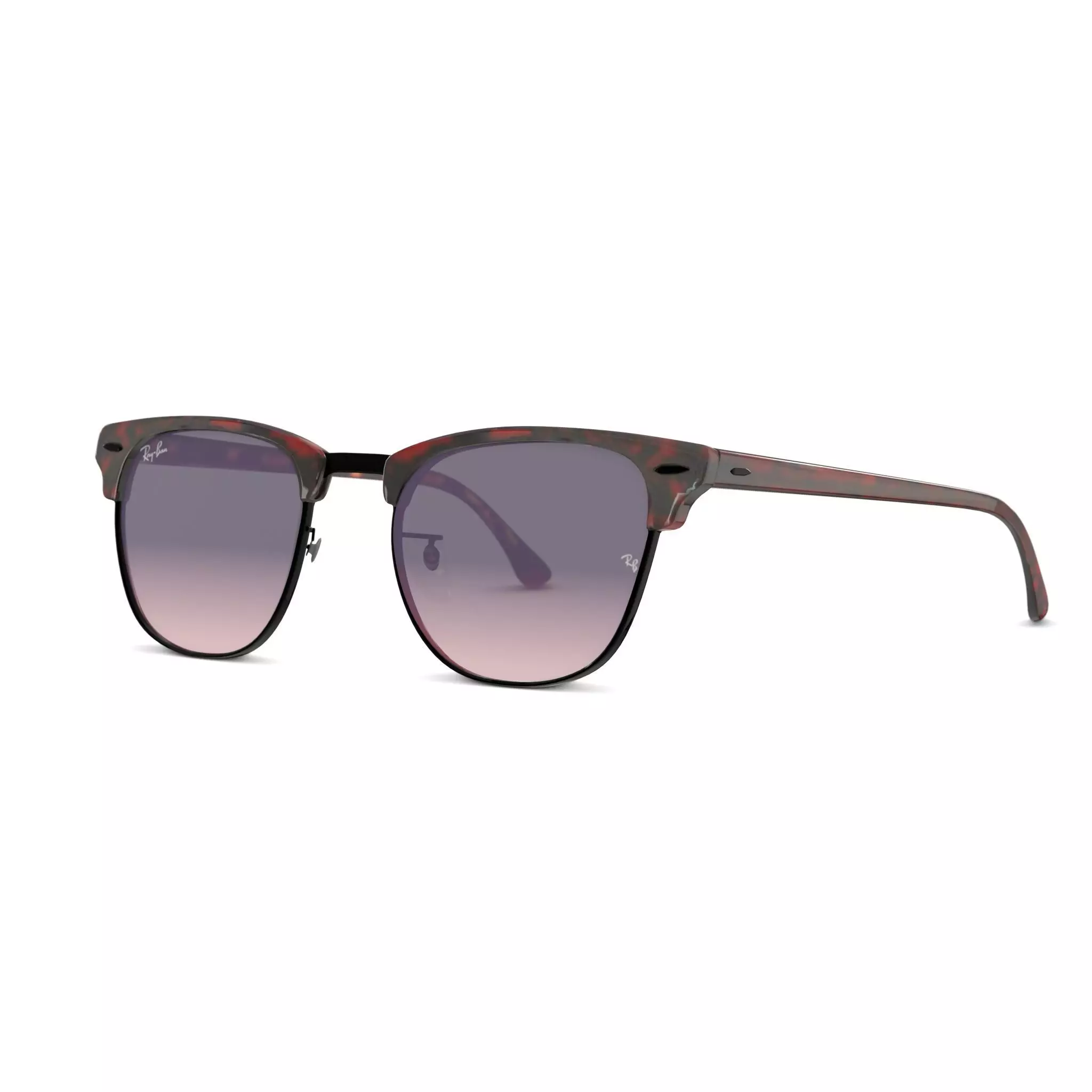 Ray-Ban Clubmaster - RB3016 12753B Sunglasses Low-poly 3D model_0