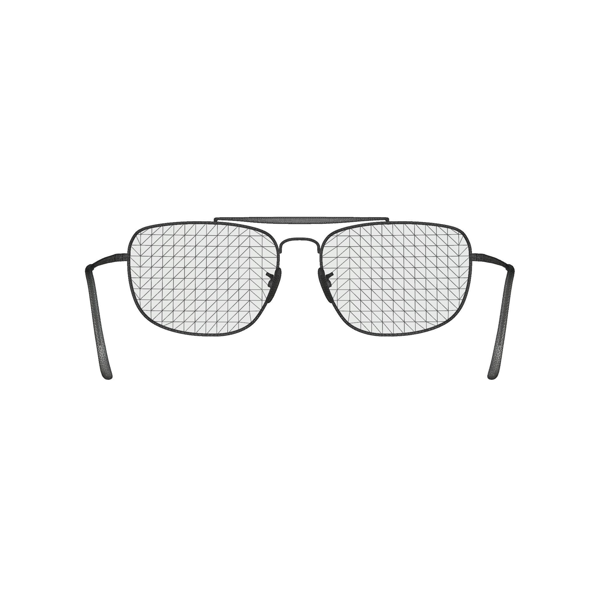 Ray-Ban Colonel - RB3560 910443 Sunglasses Low-poly 3D model_6