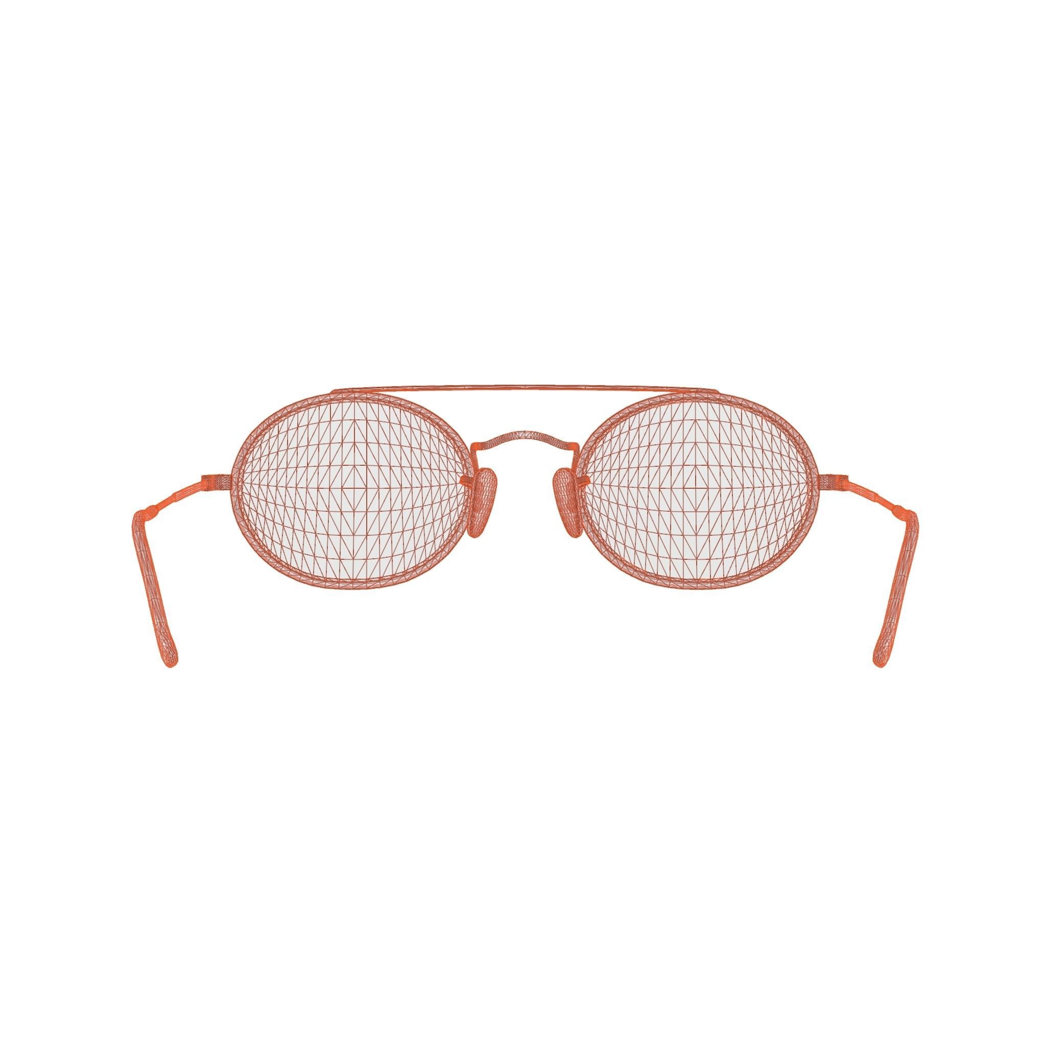 Ray-Ban Oval Double Bridge - RB3847N Sunglasses Low-poly 3D model_6