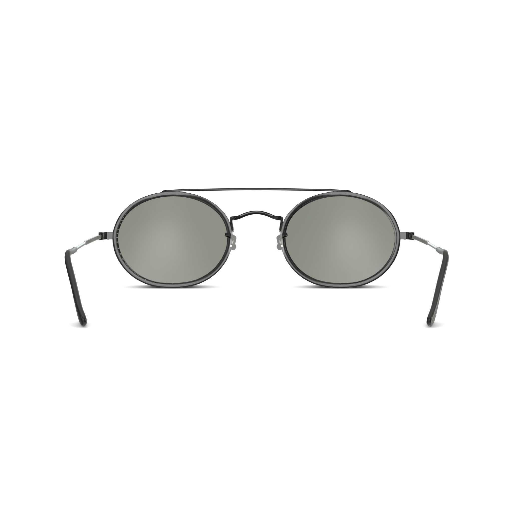 Ray-Ban Oval Double Bridge - RB3847N Sunglasses Low-poly 3D model_1