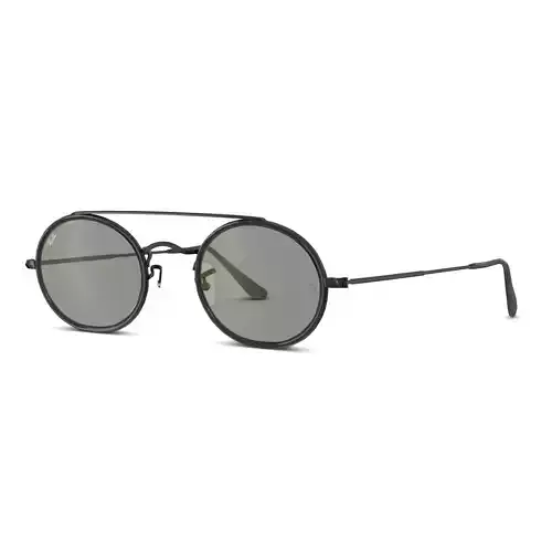 Ray-Ban Oval Double Bridge - RB3847N Sunglasses Low-poly 3D model