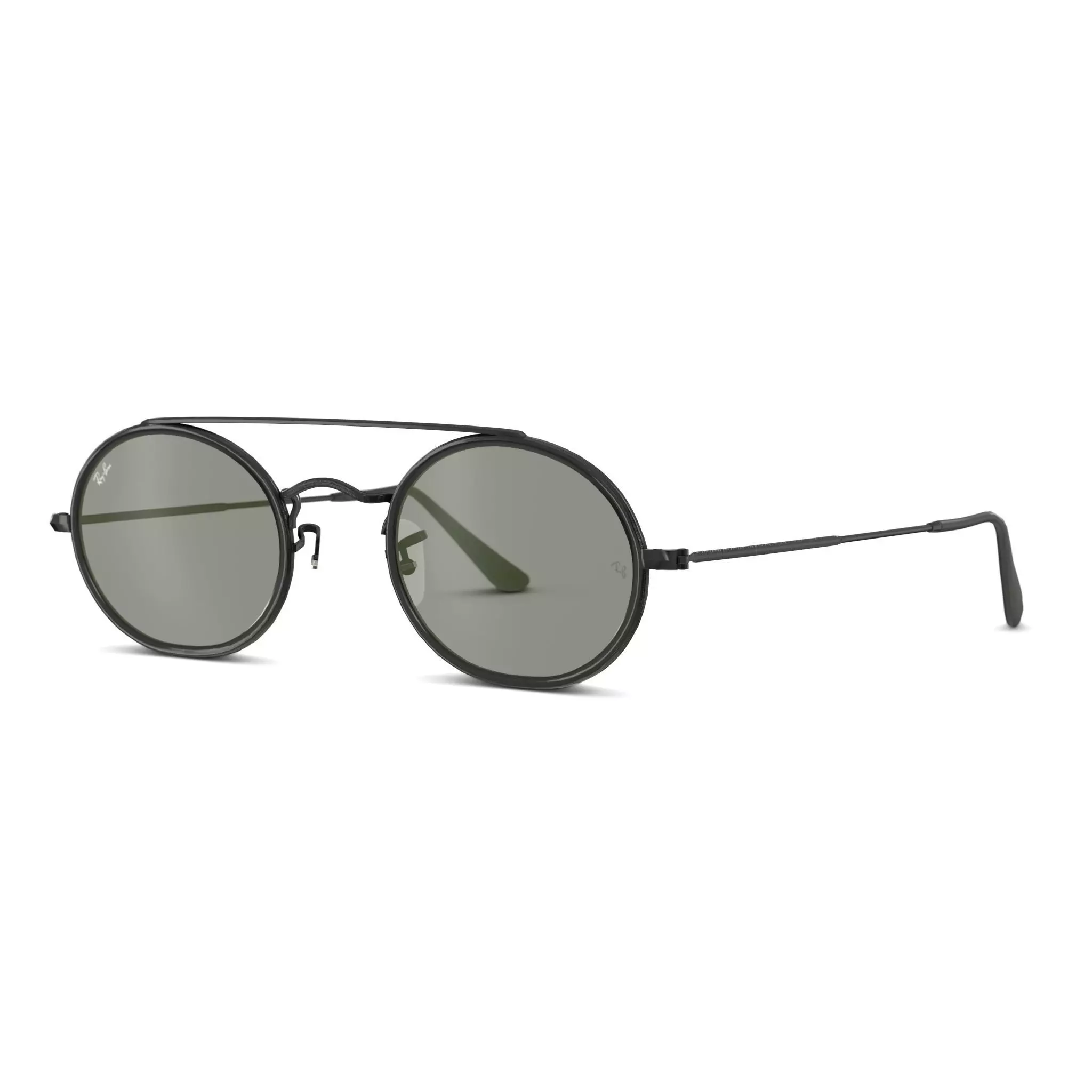 Ray-Ban Oval Double Bridge - RB3847N Sunglasses Low-poly 3D model_0