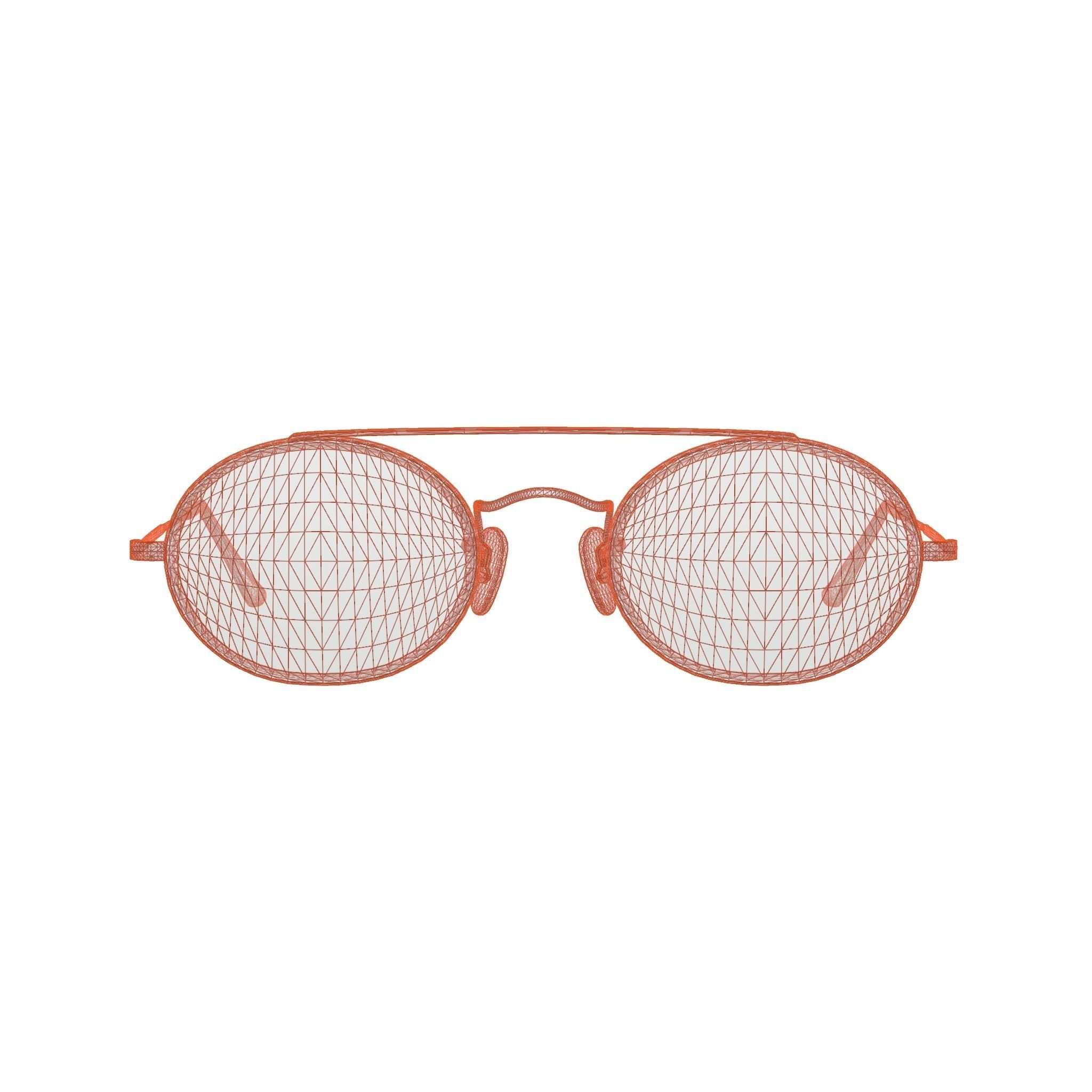 Ray-Ban Oval Double Bridge - RB3847N Sunglasses Low-poly 3D model_7