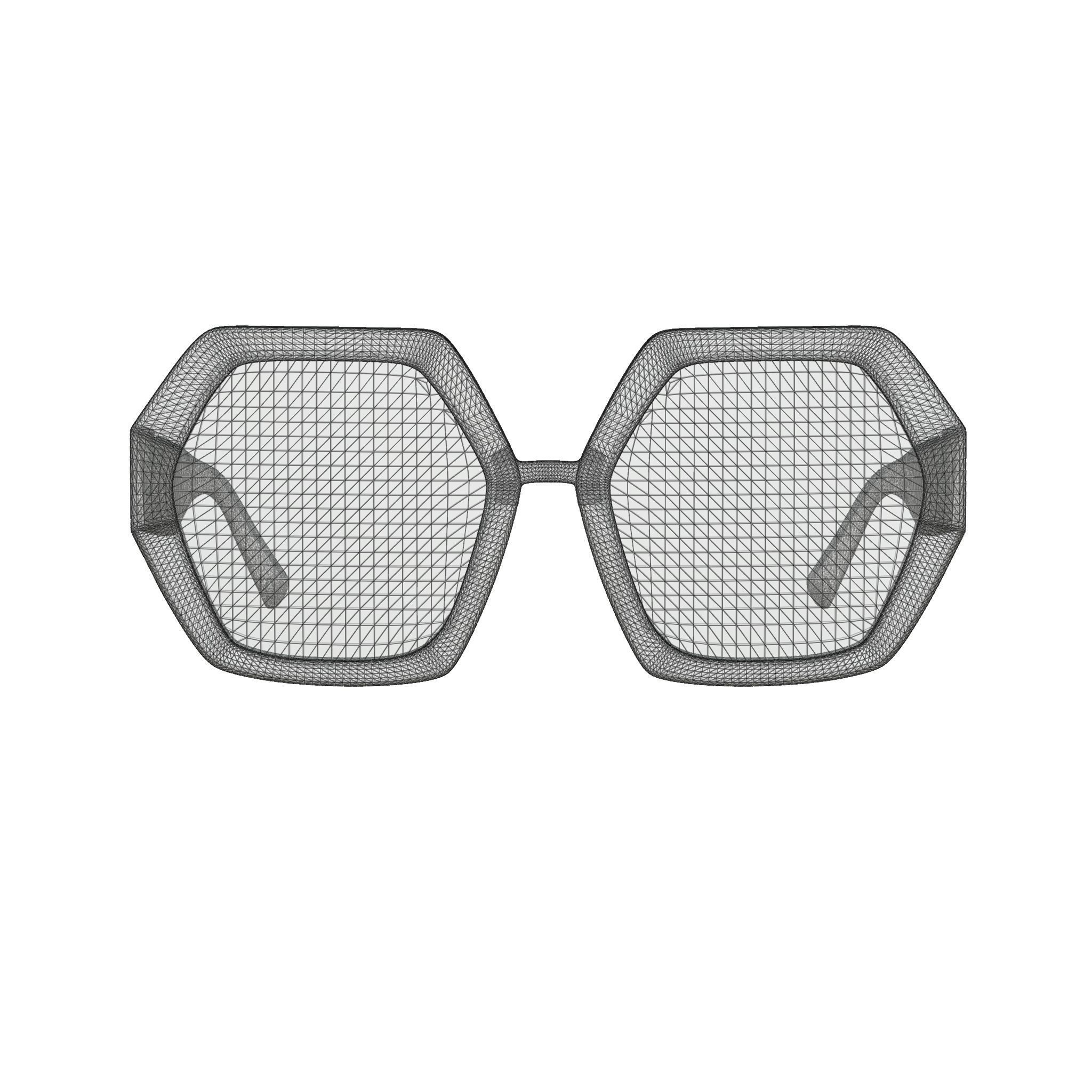 Valentino - 0VA4053 57 Sunglasses Low-poly 3D model_7