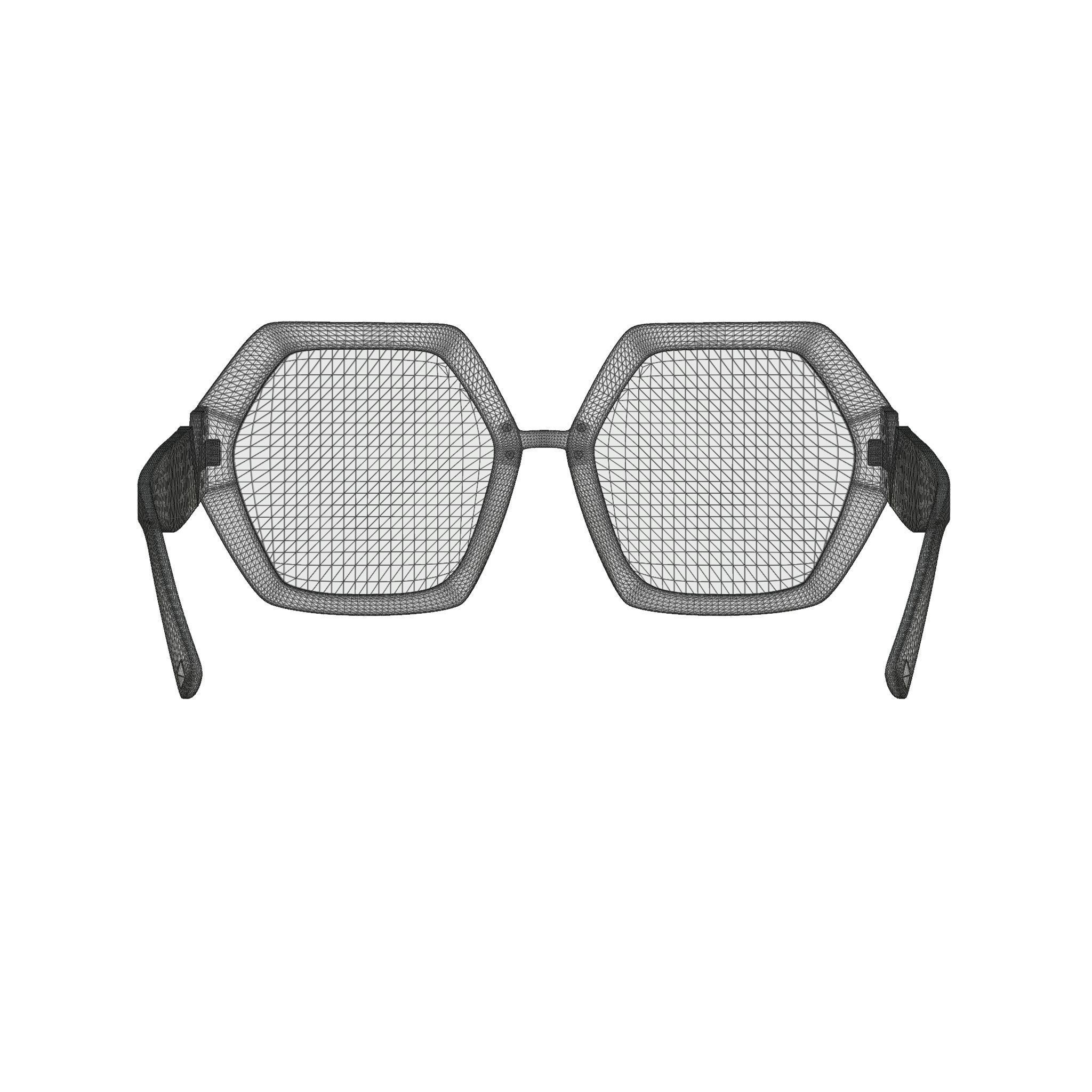 Valentino - 0VA4053 57 Sunglasses Low-poly 3D model_6