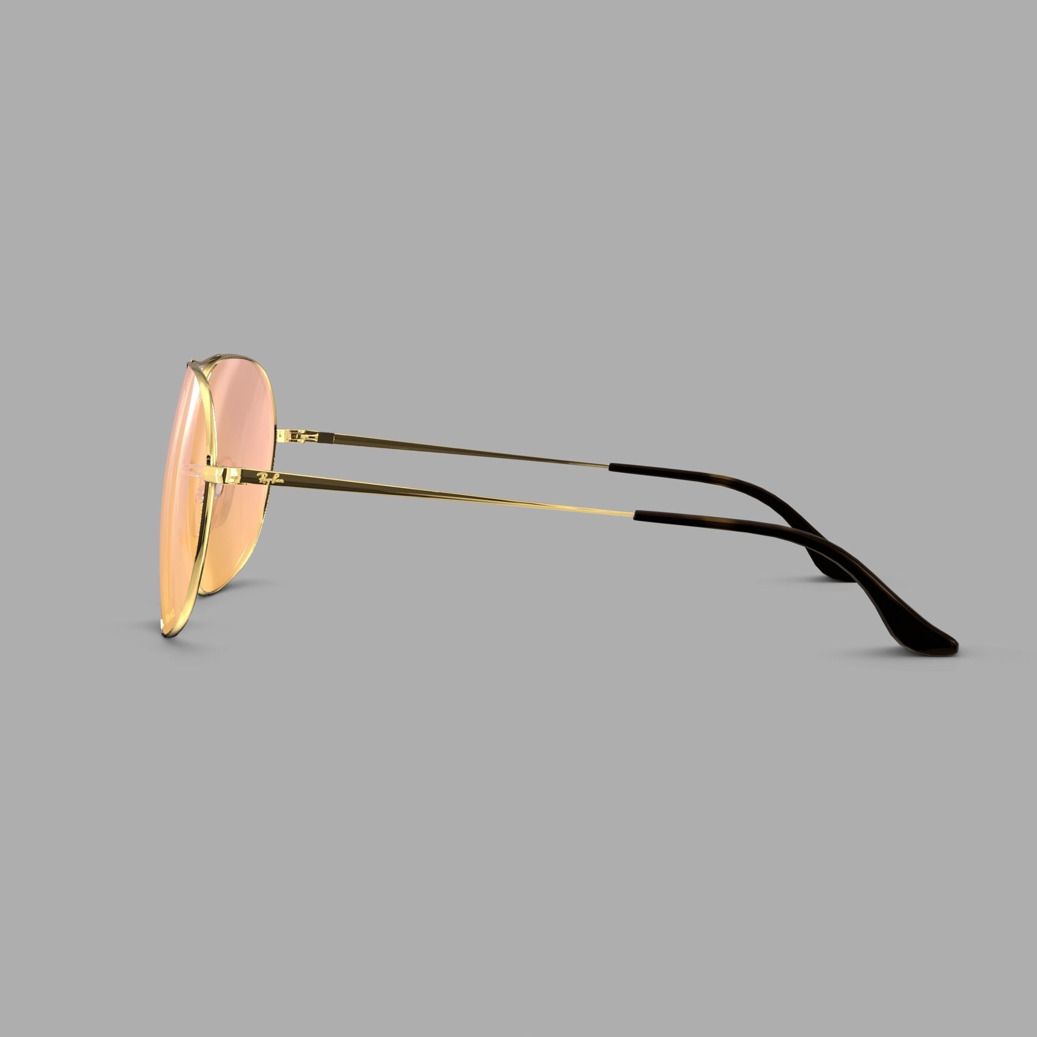 Ray-Ban Chromance - RB3587CH 001 Sunglasses Low-poly 3D model_3