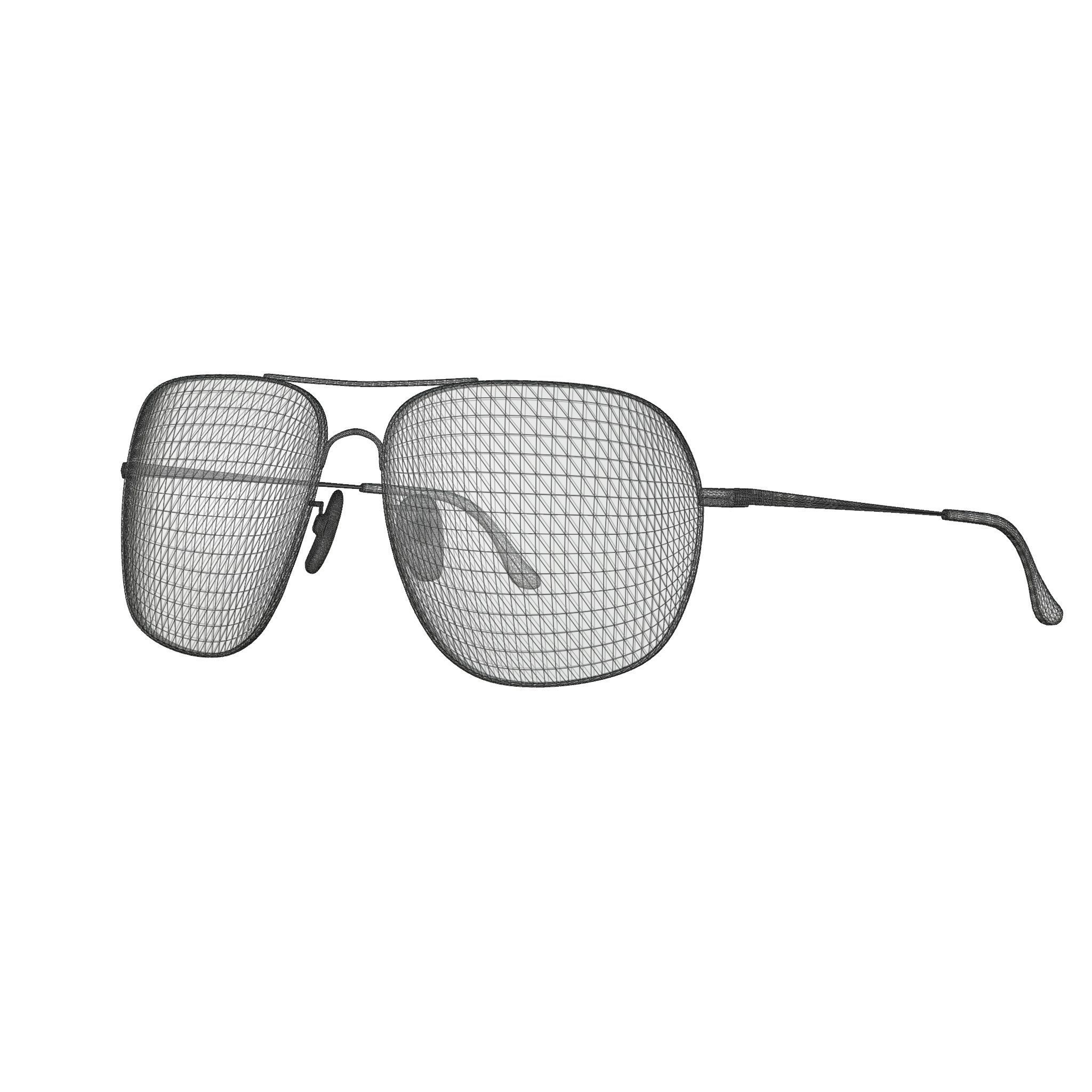 Ray-Ban Chromance - RB3587CH 001 Sunglasses Low-poly 3D model_4