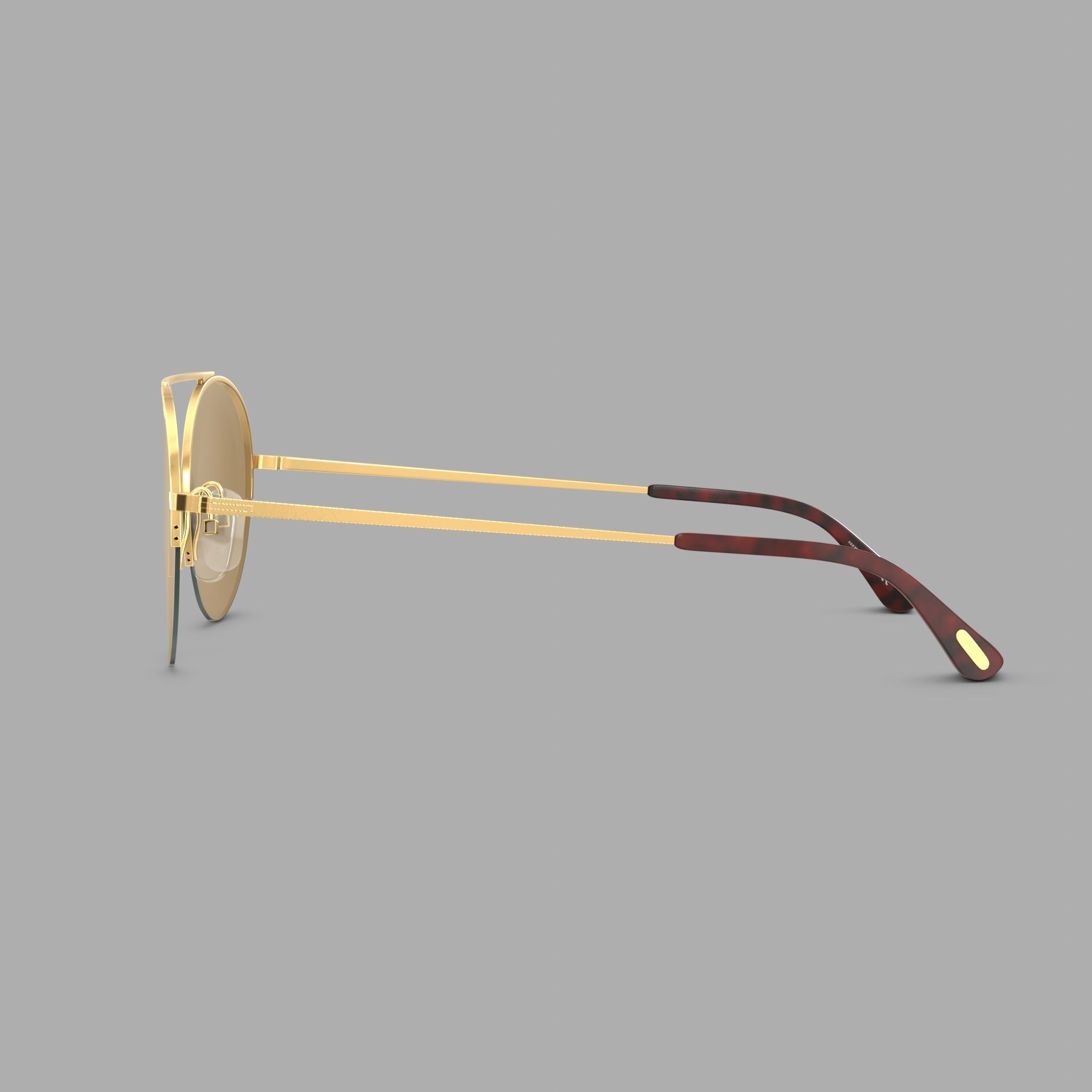 Tom Ford - FT06685430G Sunglasses Low-poly 3D model_3