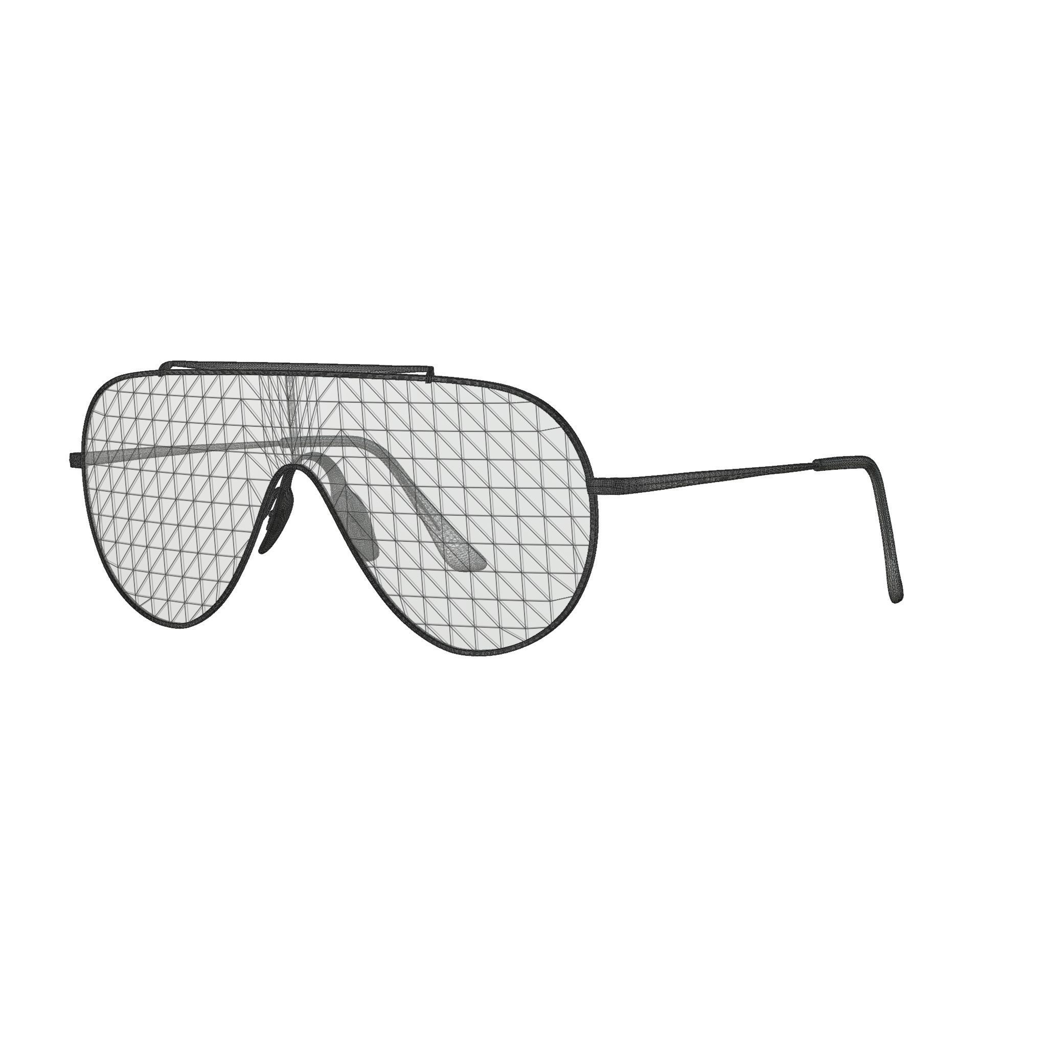 Ray-Ban Wings - RB3597 Sunglasses Low-poly 3D model_4