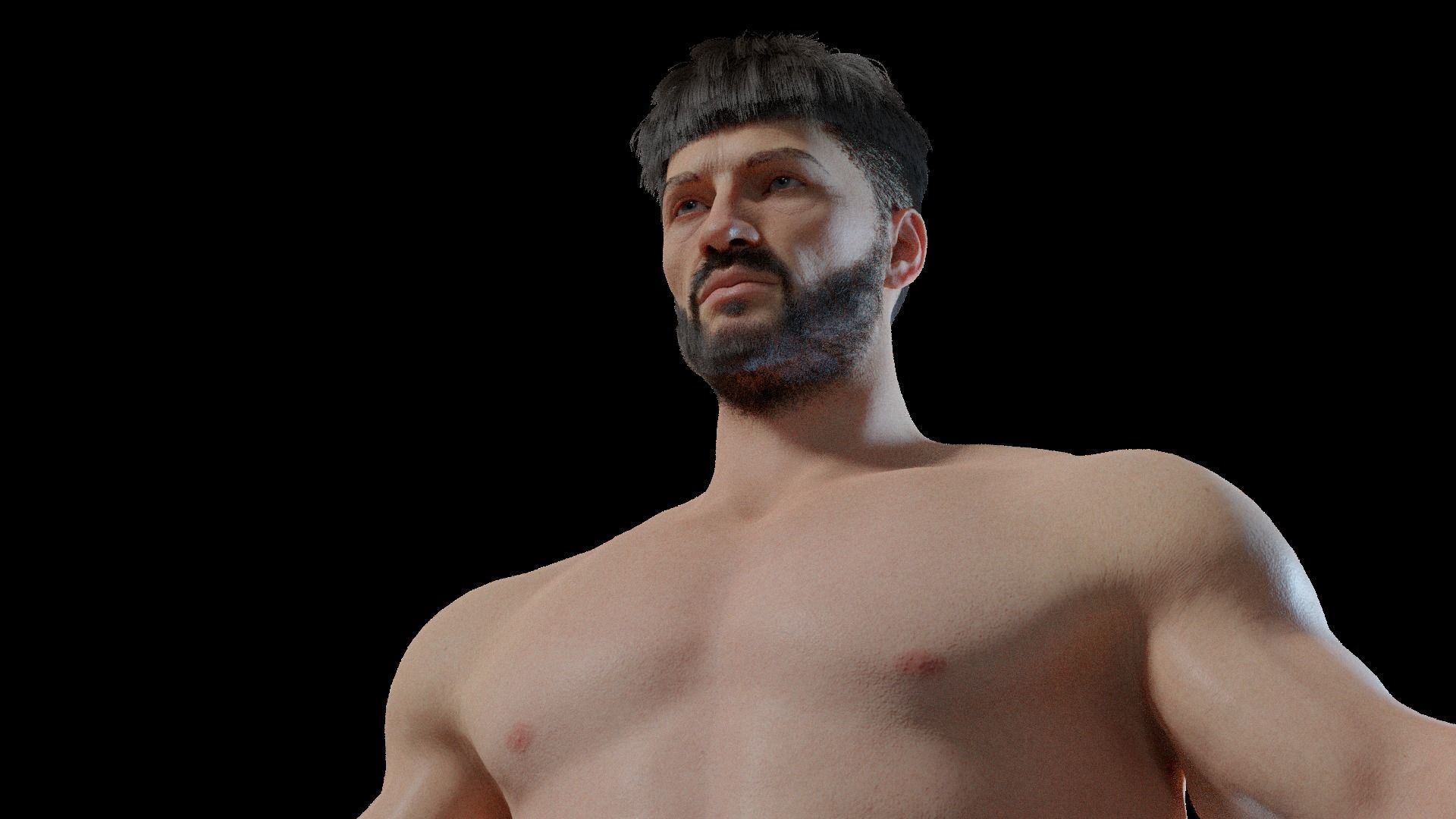 Gorr - Viking Blender rigged Character 3D model_15