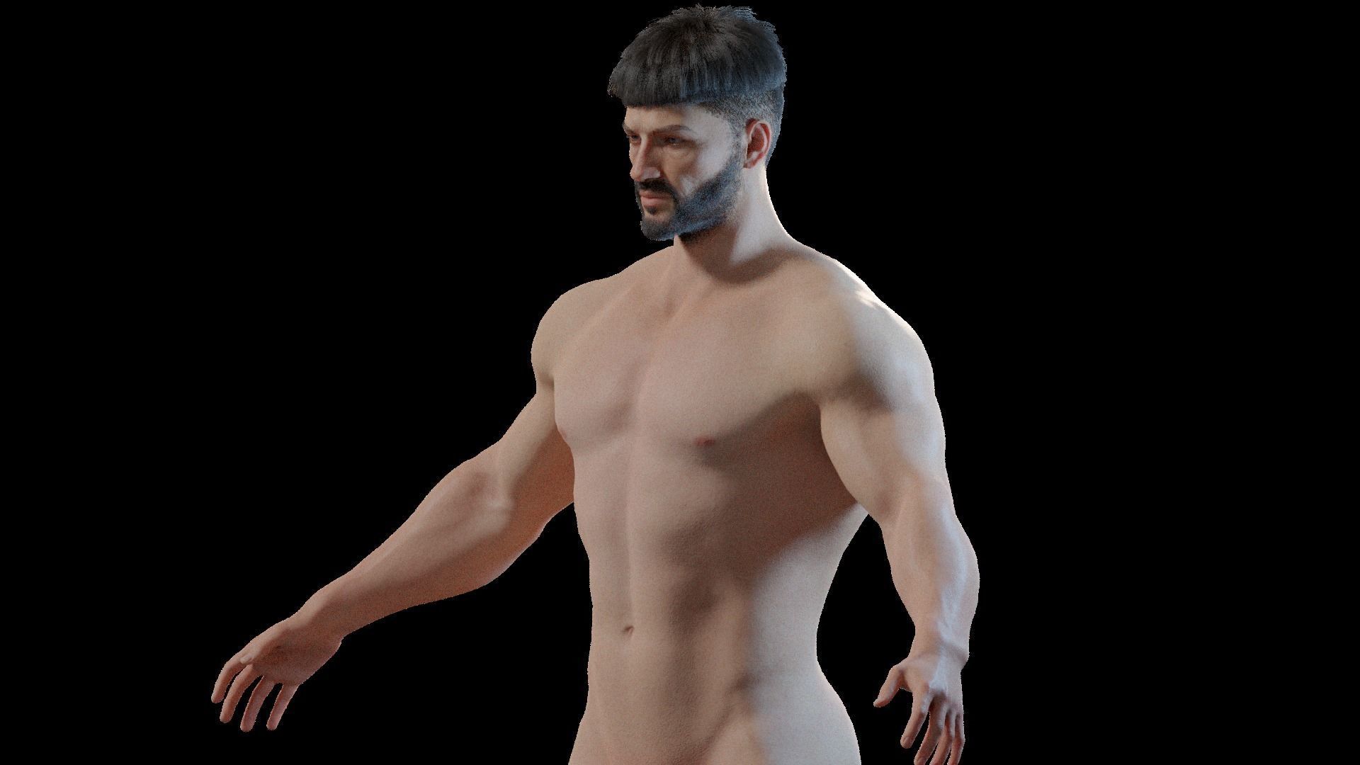 Gorr - Viking Blender rigged Character 3D model_10