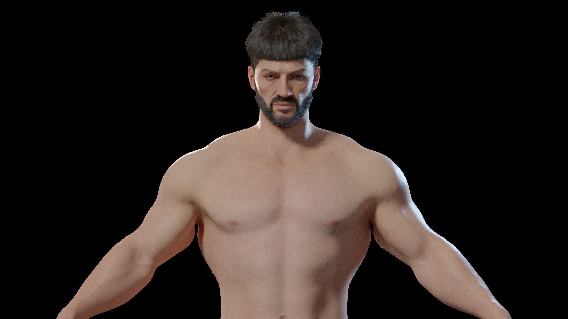 Gorr - Viking Blender rigged Character 3D model_11