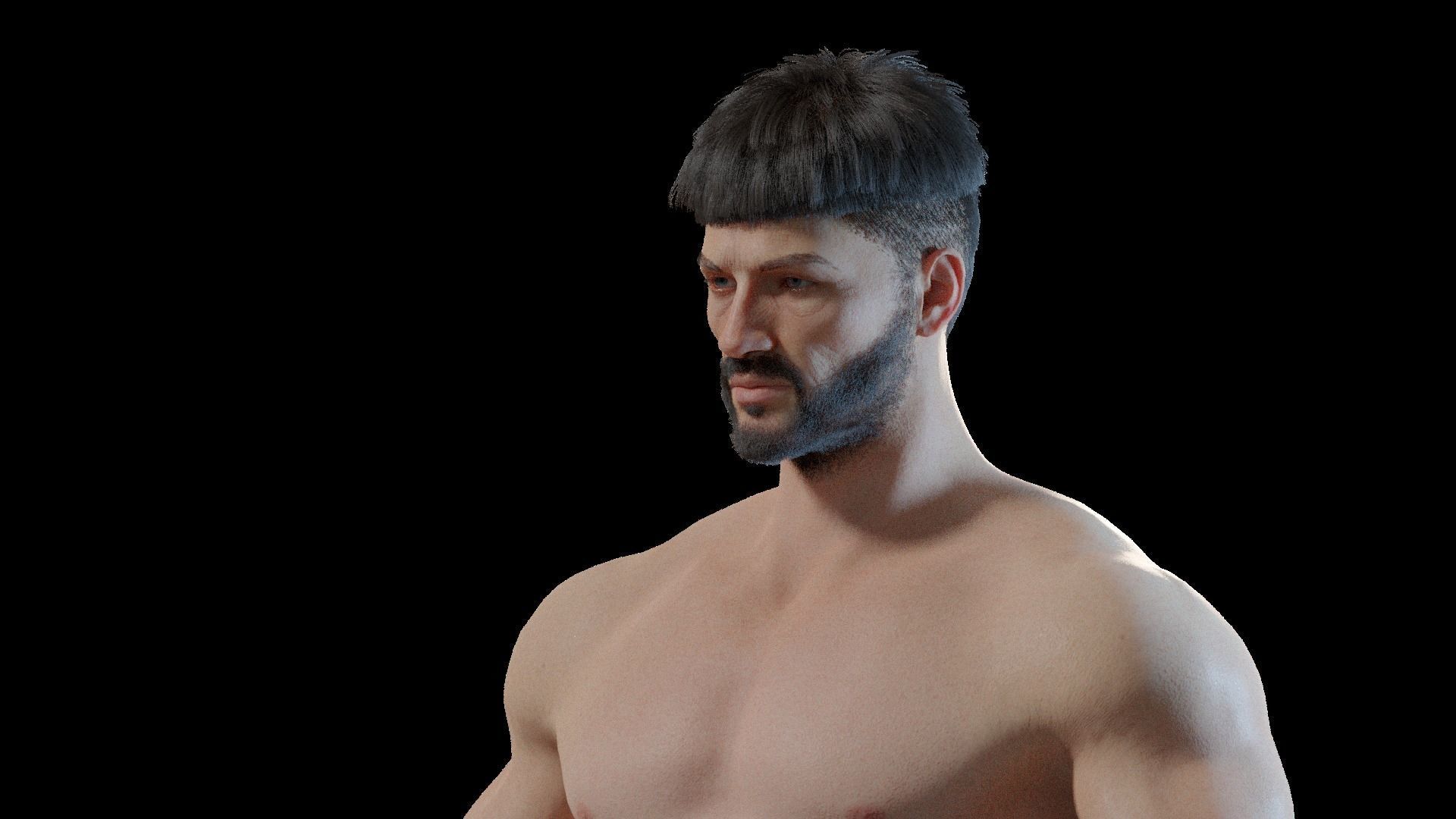 Gorr - Viking Blender rigged Character 3D model_9