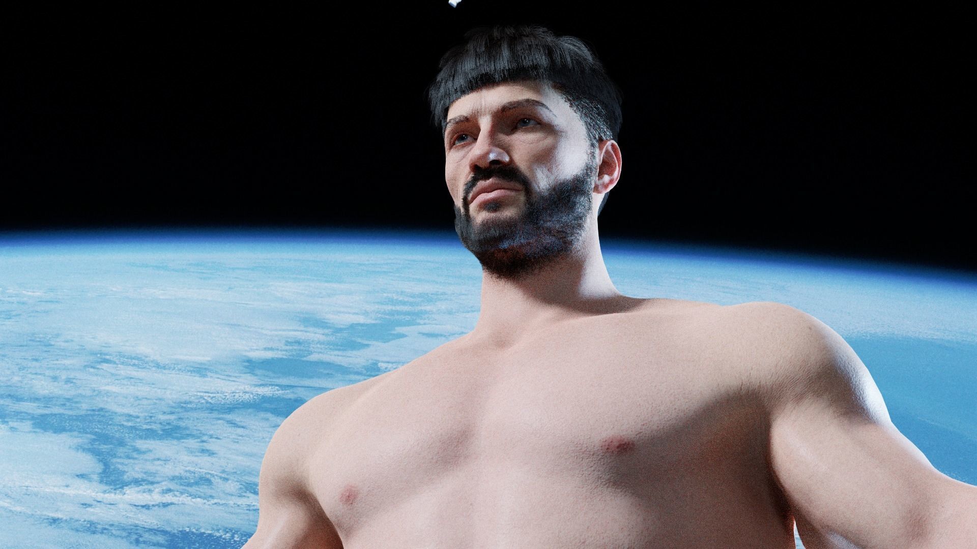 Gorr - Viking Blender rigged Character 3D model_7