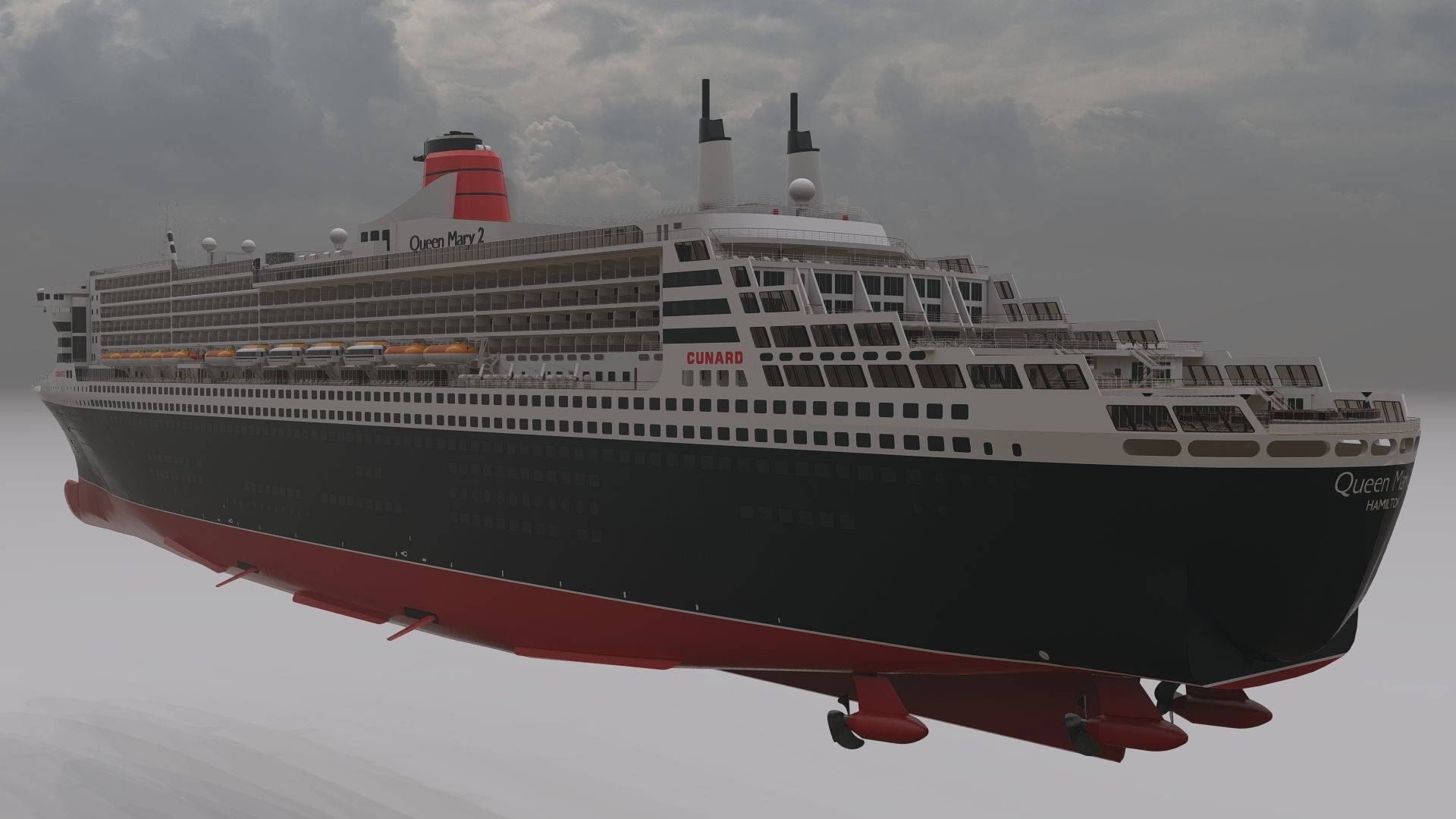 Queen Mary 2 3D model_4