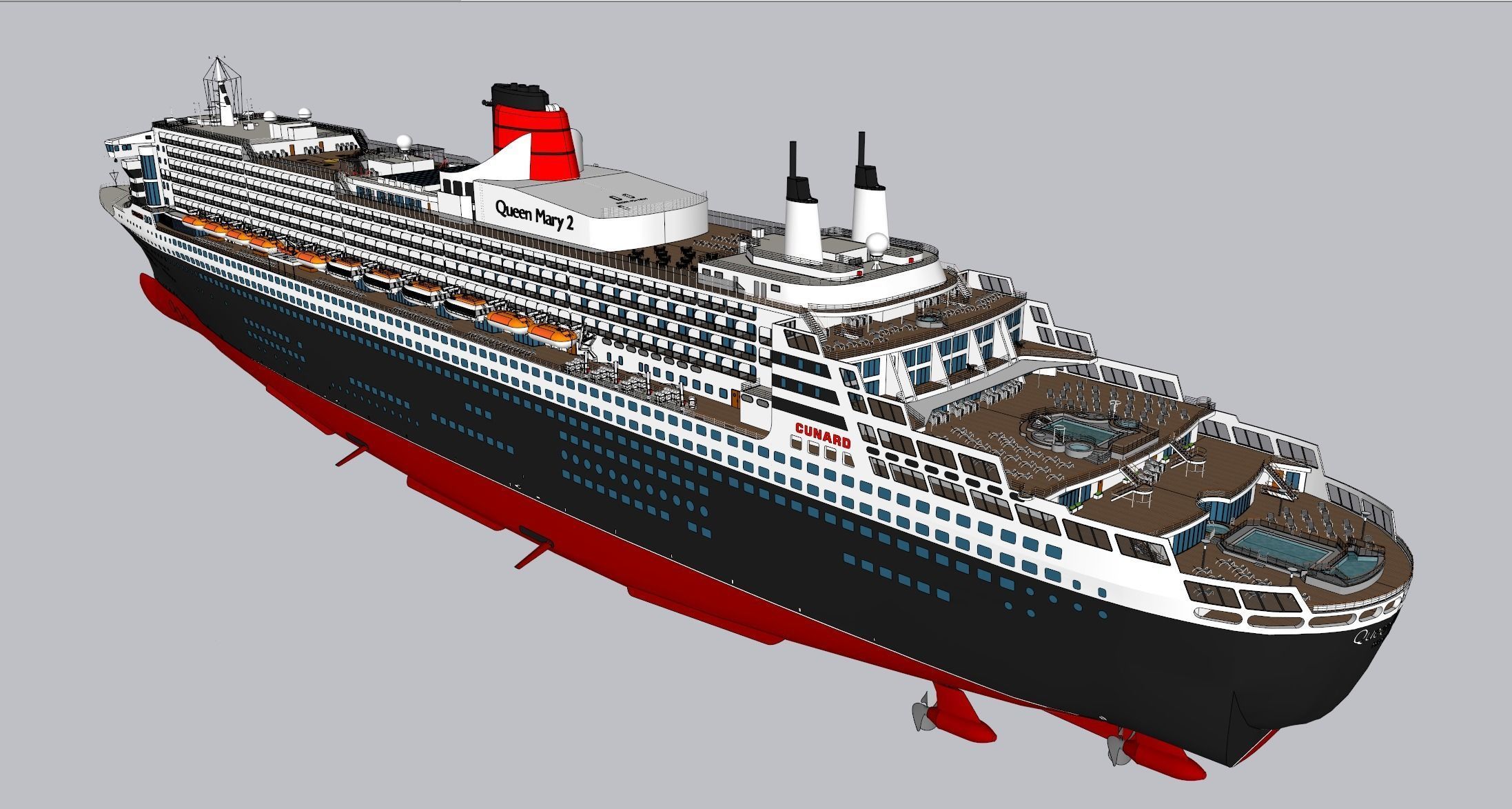 Queen Mary 2 3D model_15