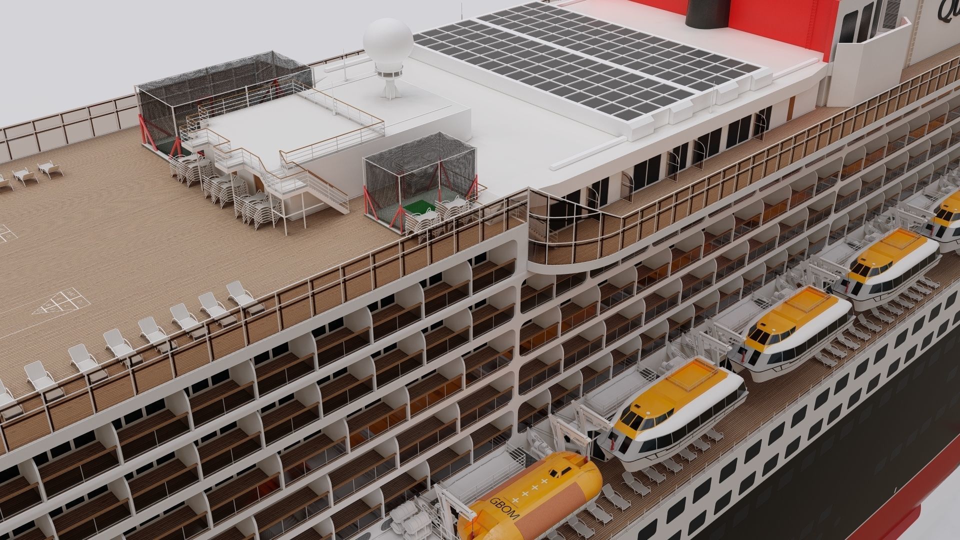 Queen Mary 2 3D model_8