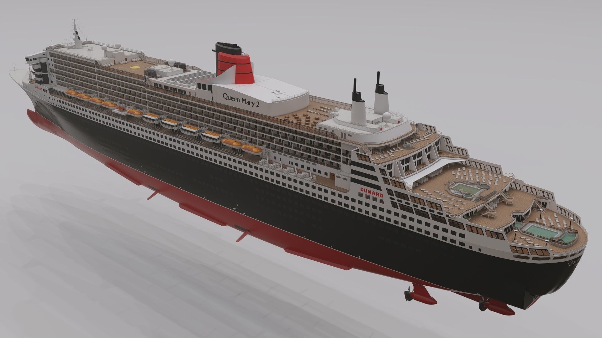 Queen Mary 2 3D model_2