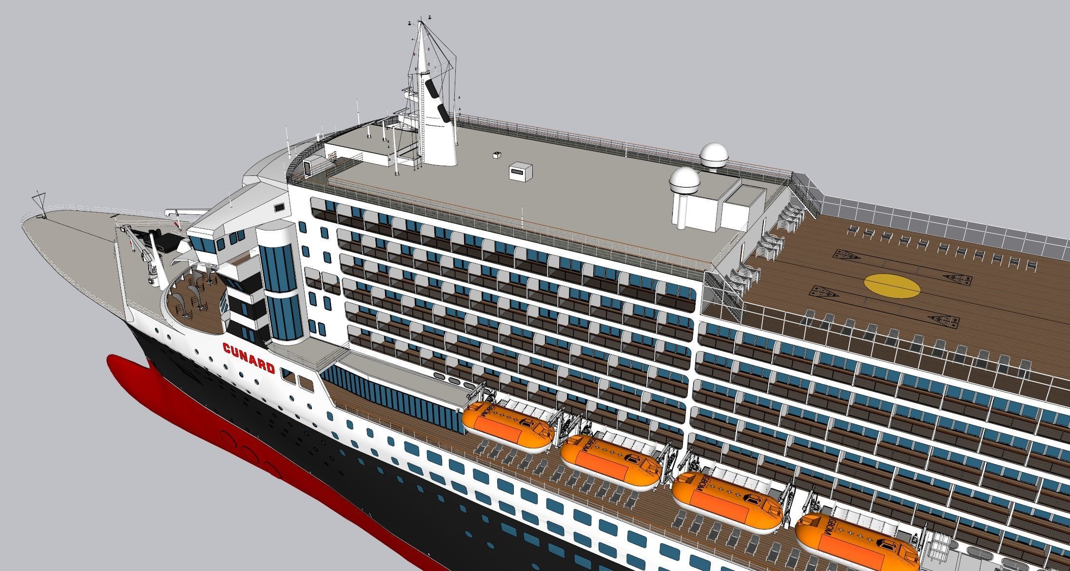 Queen Mary 2 3D model_19