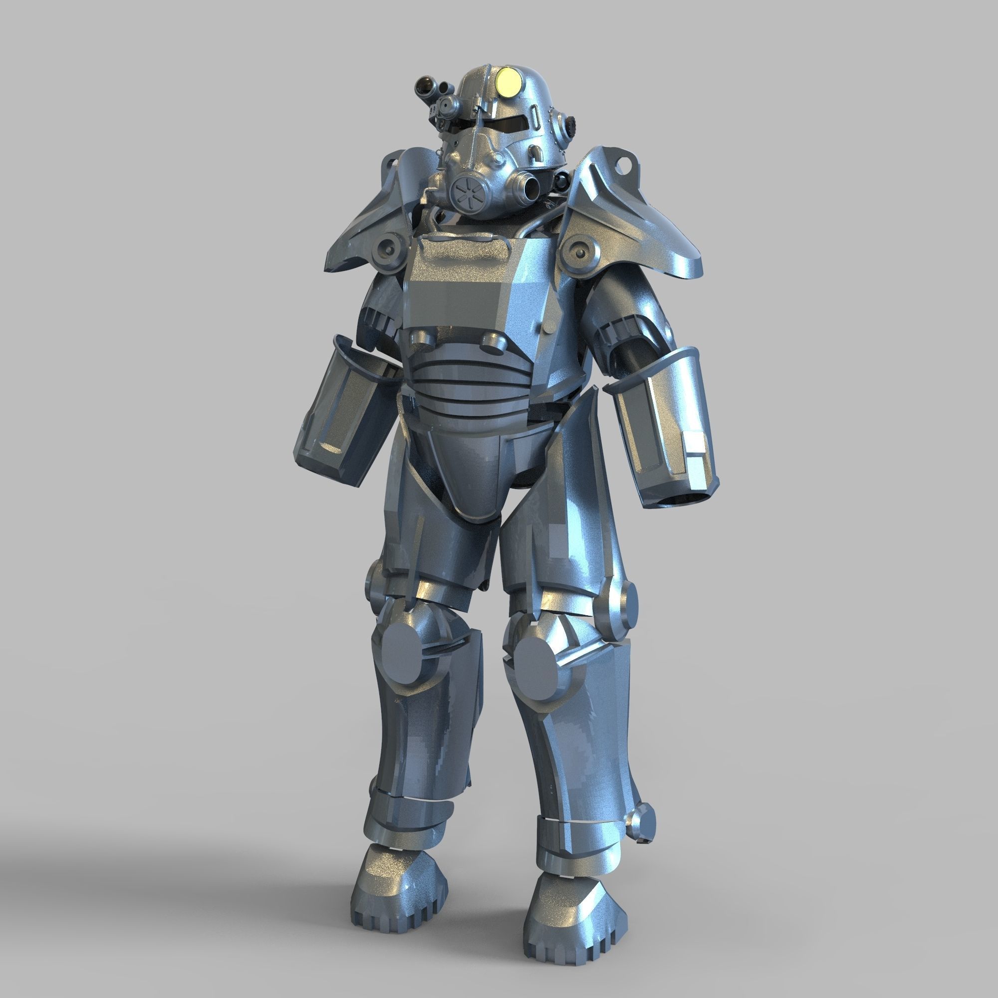 Fallout T-45 Full Body Wearable Power Armor with Helmet 3D print model_94
