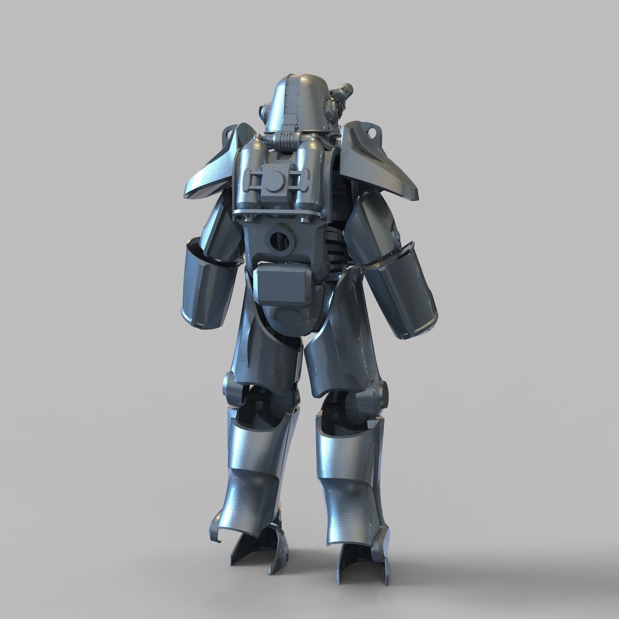 Fallout T-45 Full Body Wearable Power Armor with Helmet 3D print model_82