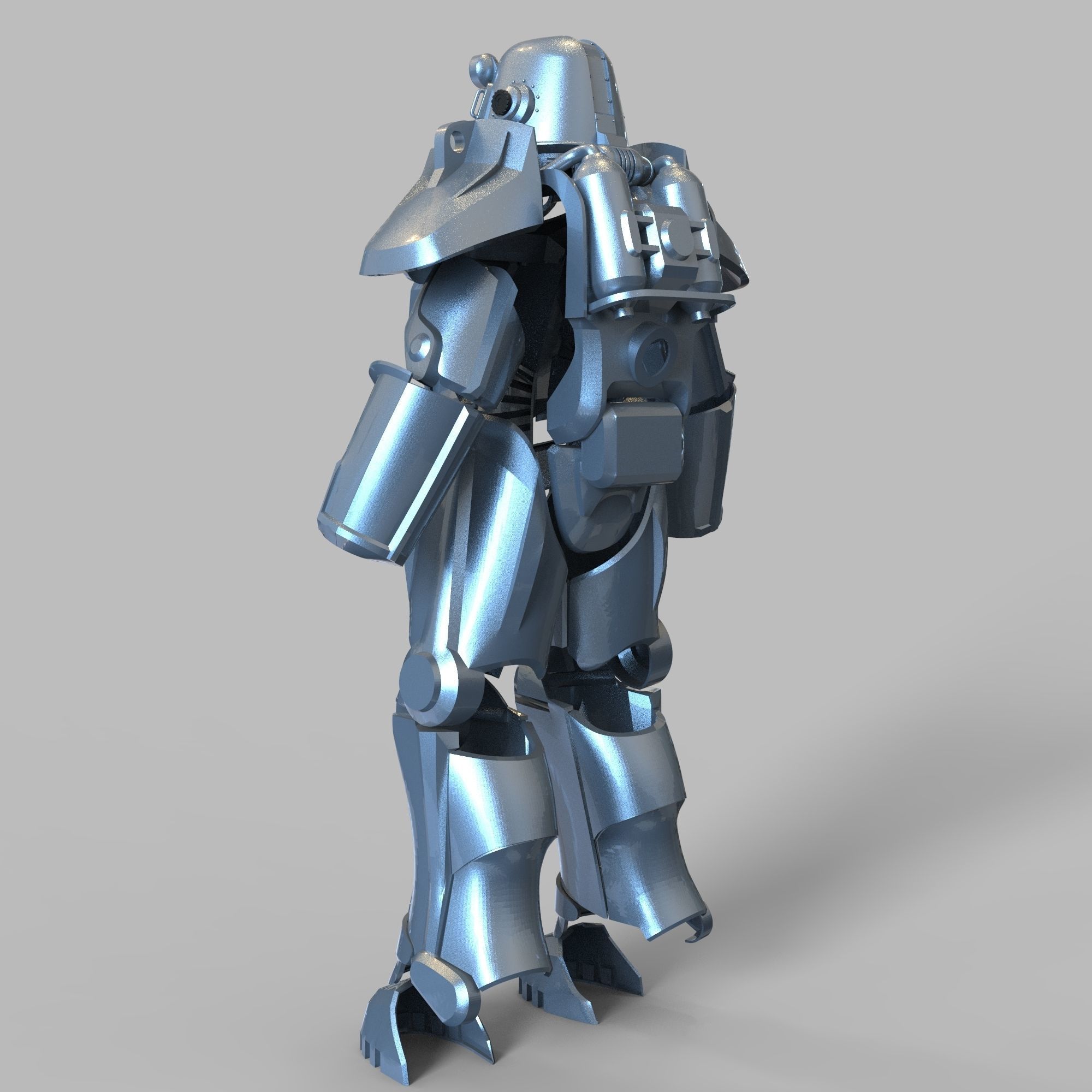 Fallout T-45 Full Body Wearable Power Armor with Helmet 3D print model_66