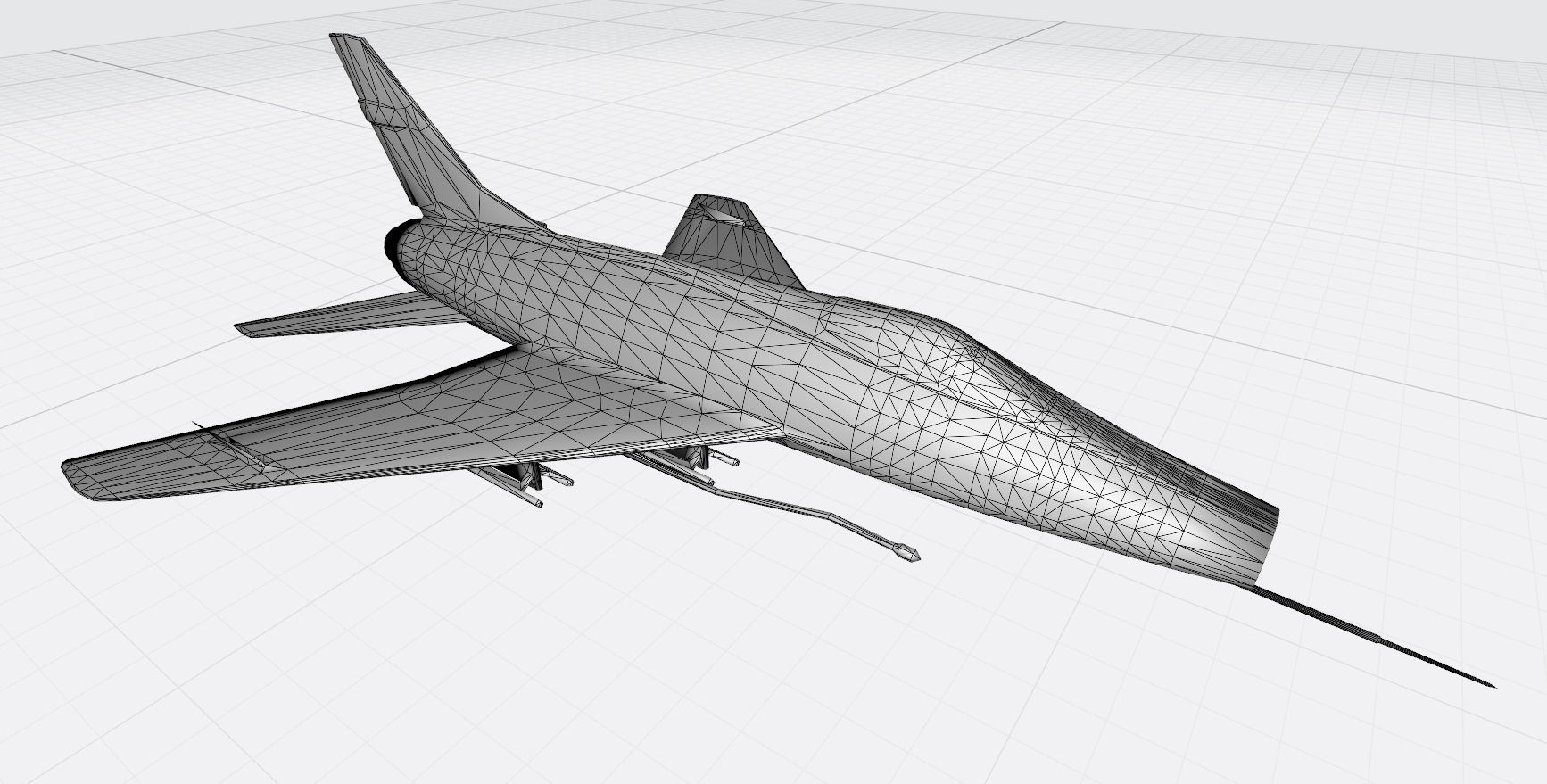 f100 Super Sabre 3D print model_6
