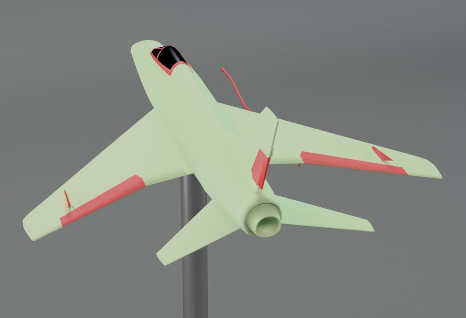 f100 Super Sabre 3D print model_2