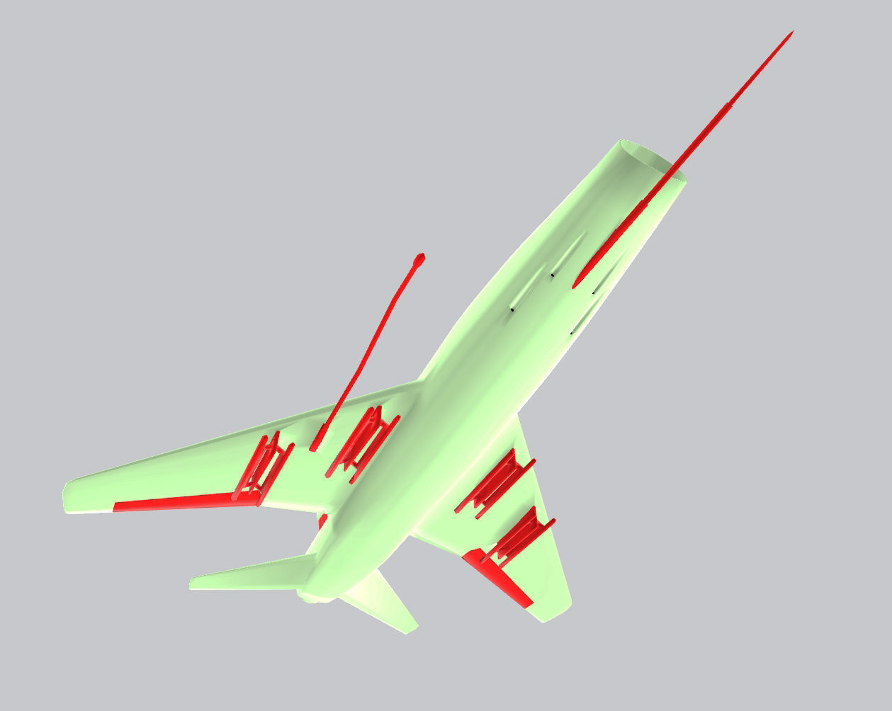 f100 Super Sabre 3D print model_7