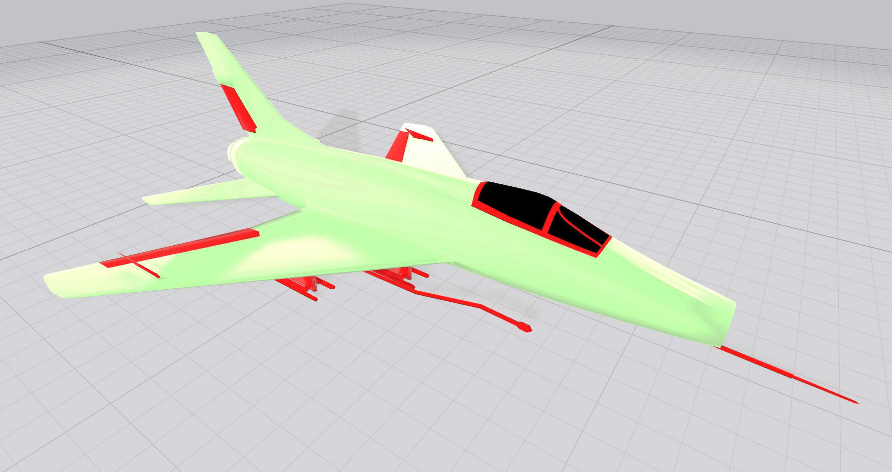 f100 Super Sabre 3D print model_5