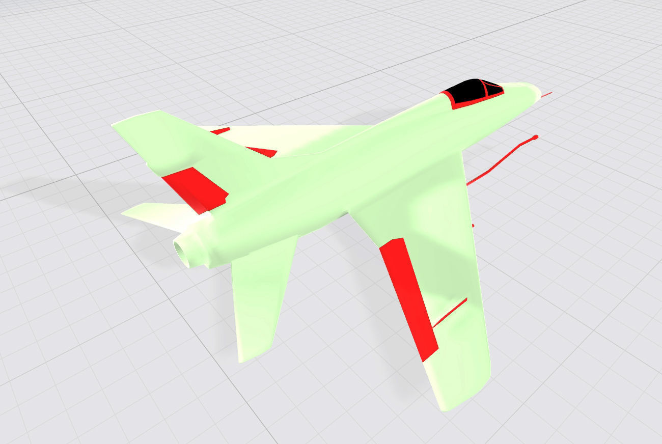 f100 Super Sabre 3D print model_9