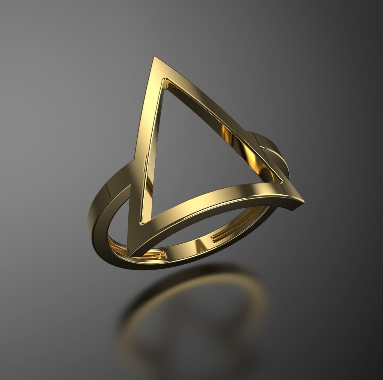 ring triangle 3D print model_1