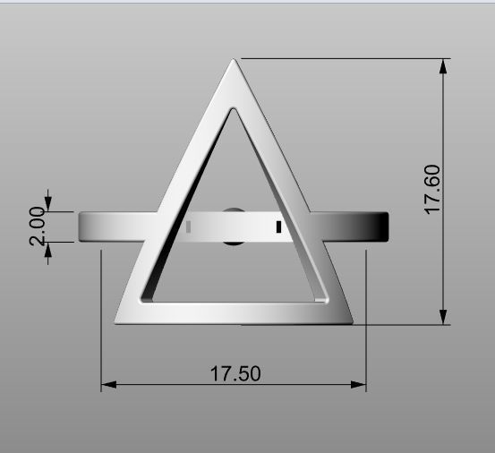 ring triangle 3D print model_4