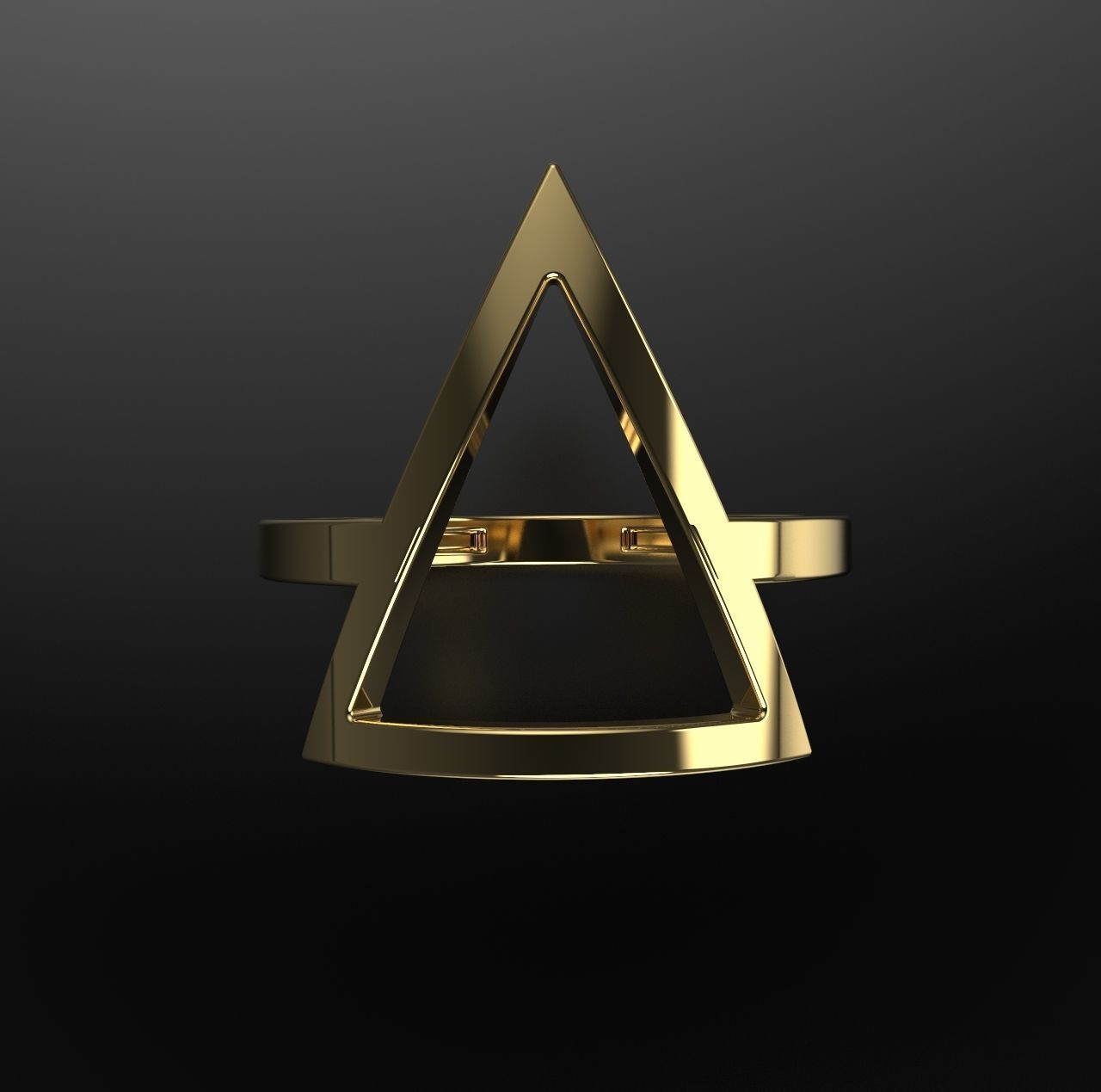ring triangle 3D print model_2