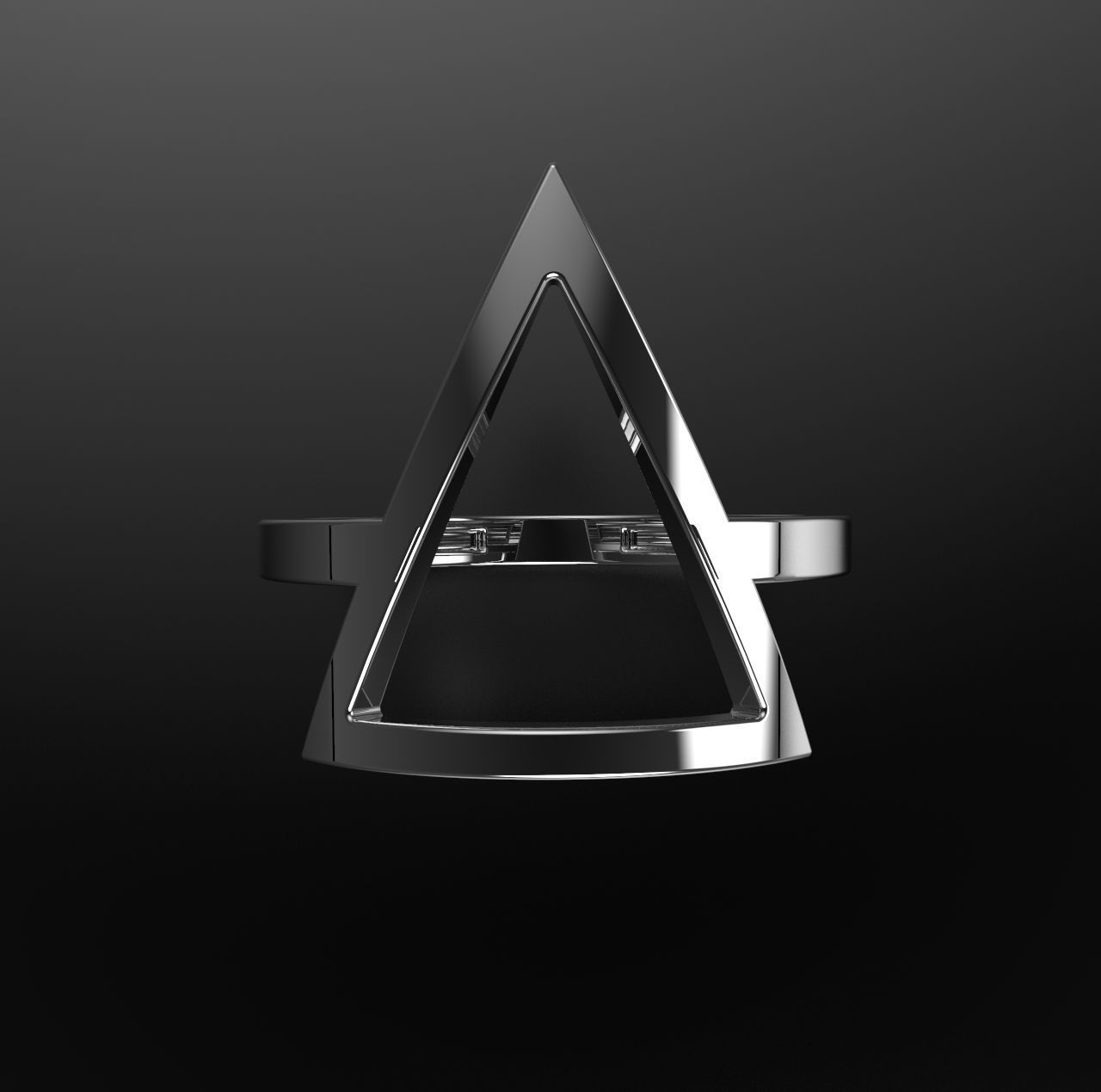 ring triangle 3D print model_3