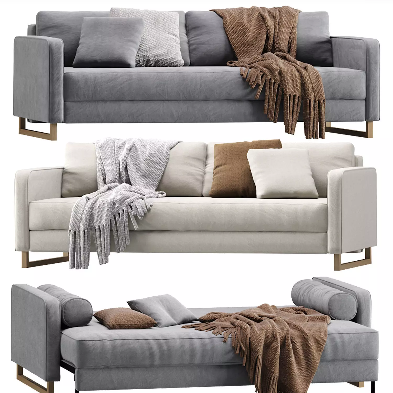 Sofa Dunst Velvet Light 3D model_0