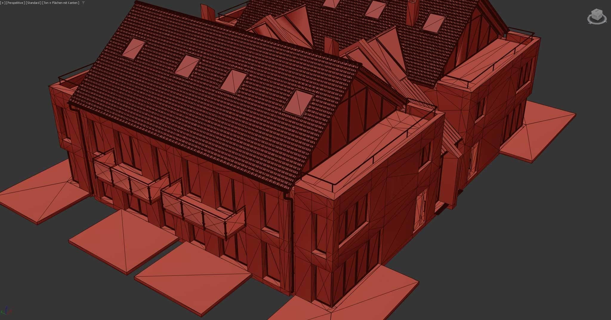 House 02 for Cinema 4D with Corona and V-Ray 3D model_8