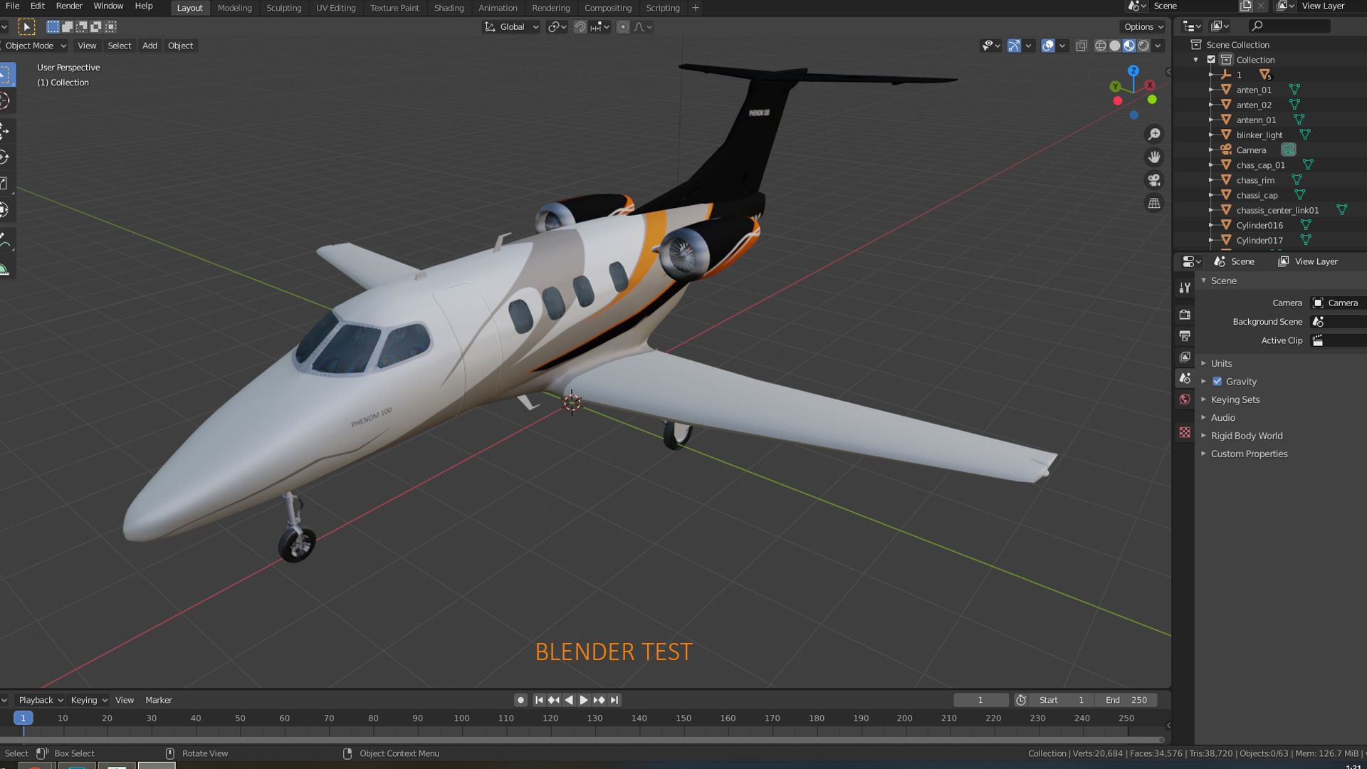 Embraer Phenom 100  private jet detailed 3d model Low-poly 3D model_13